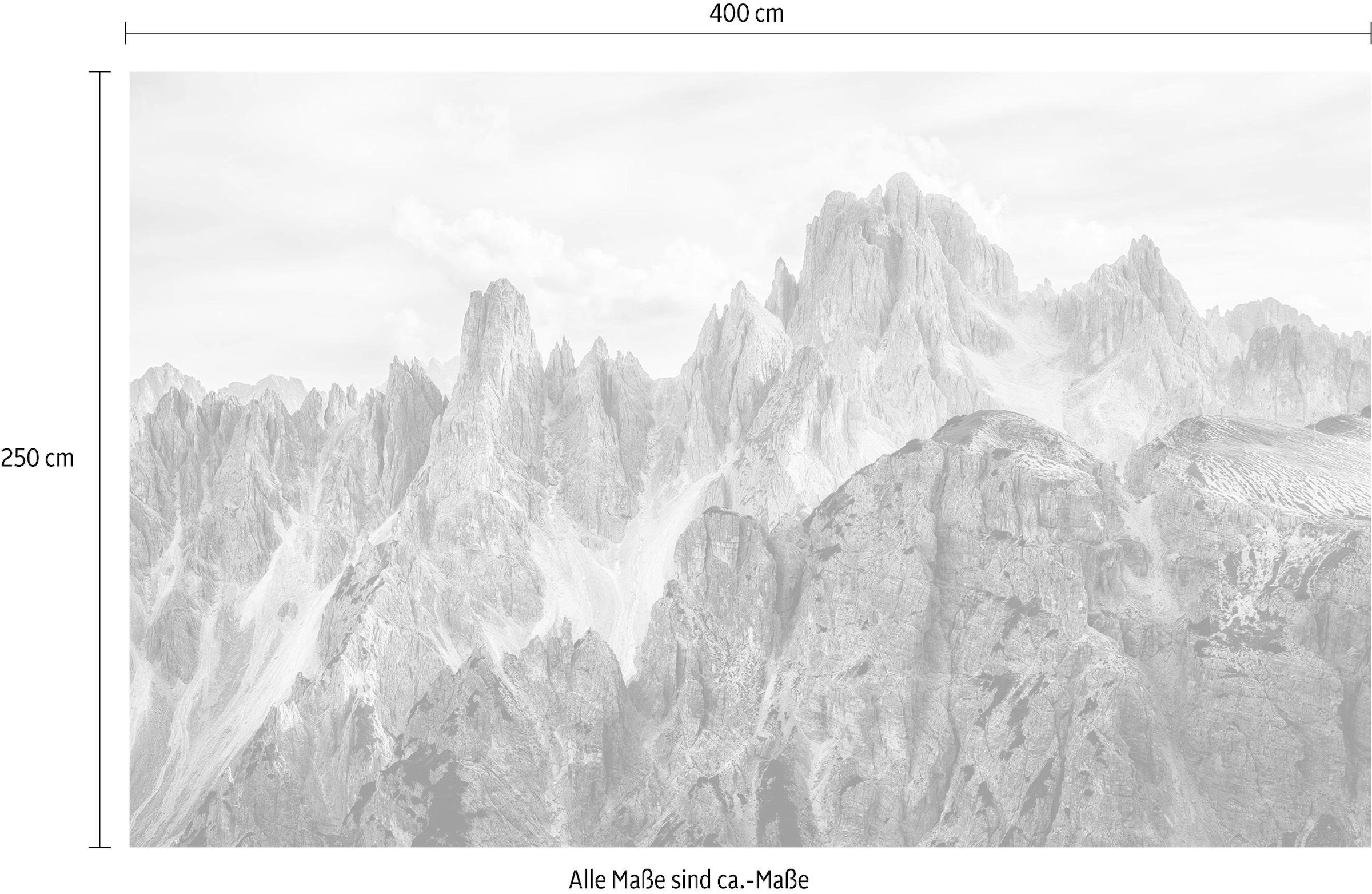 Komar Vliestapete »Digitaldruck Vlies -  Peaks - Grösse 400 x 250 cm« bedruckt glatt Wohnzimmer, Schlafzimmer