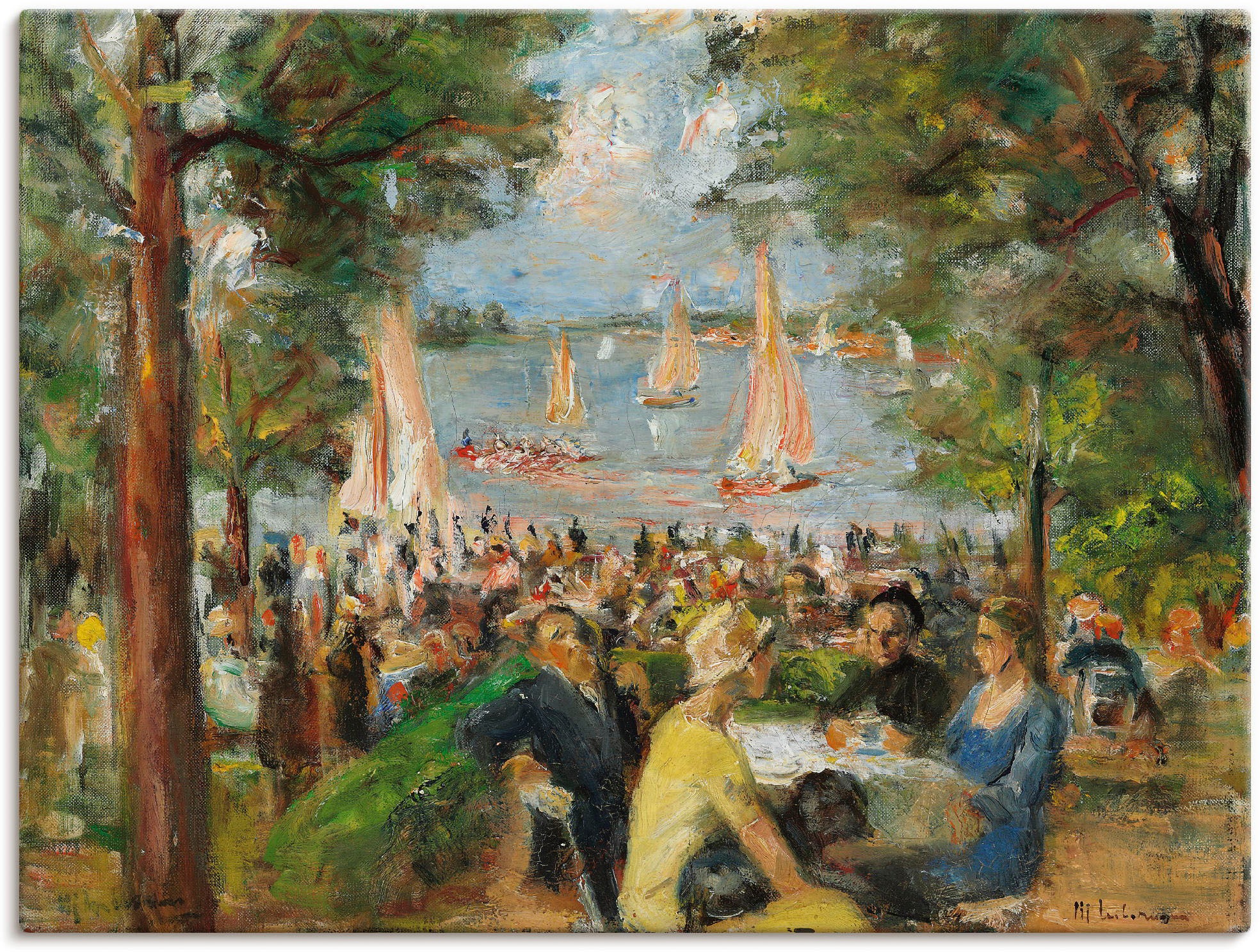 Image of Artland Wandbild »Gartenlokal an der Havel. 1934«, Gruppen & Familien, (1 St.), in vielen Grössen & Produktarten -Leinwandbild, Poster, Wandaufkleber / Wandtattoo auch für Badezimmer geeignet bei Ackermann Versand Schweiz