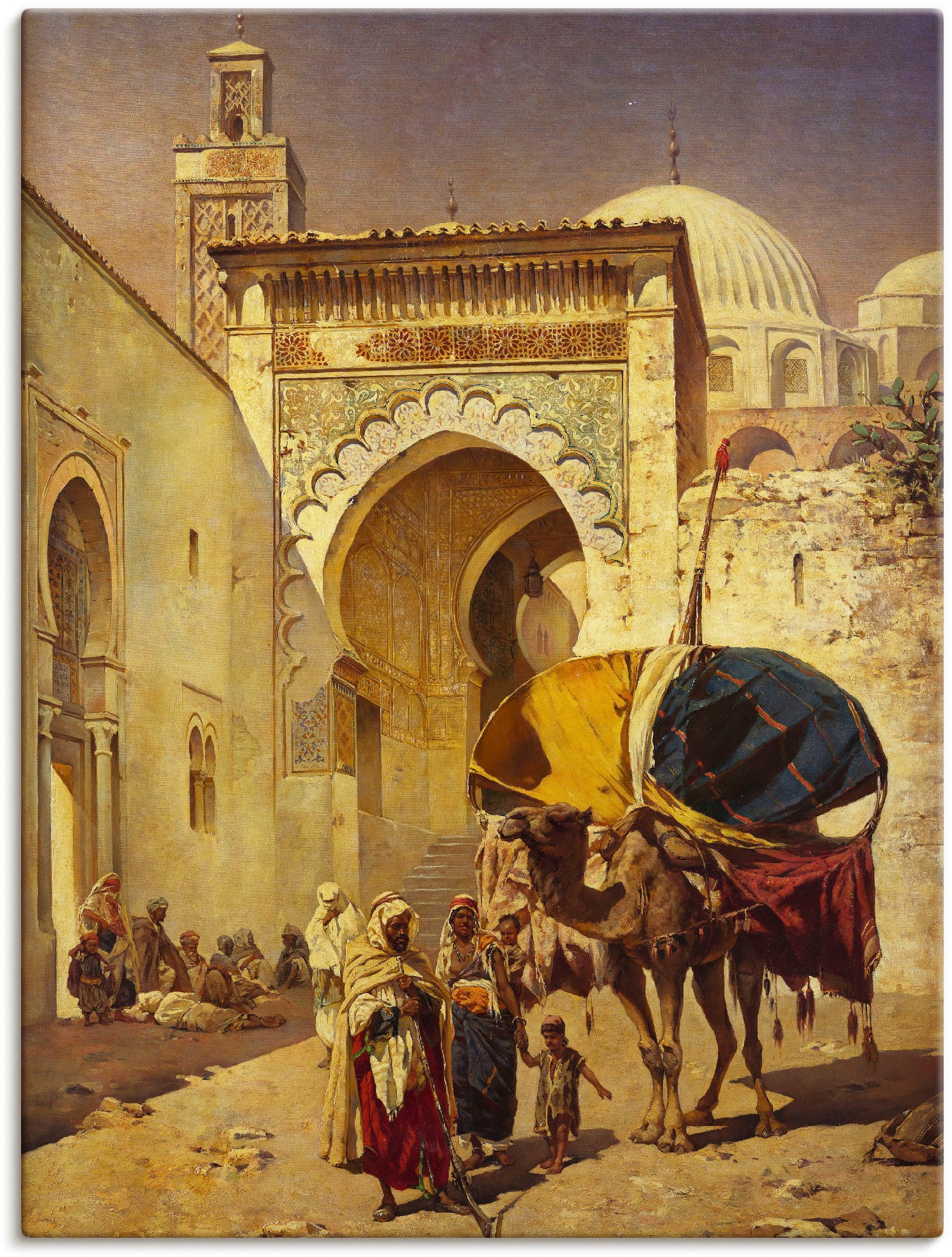 Image of Artland Wandbild "Eine arabische Strassenszene." Gebäude 1 Stk. tlg. als Leinwandbild, Poster in verschied. Grössen