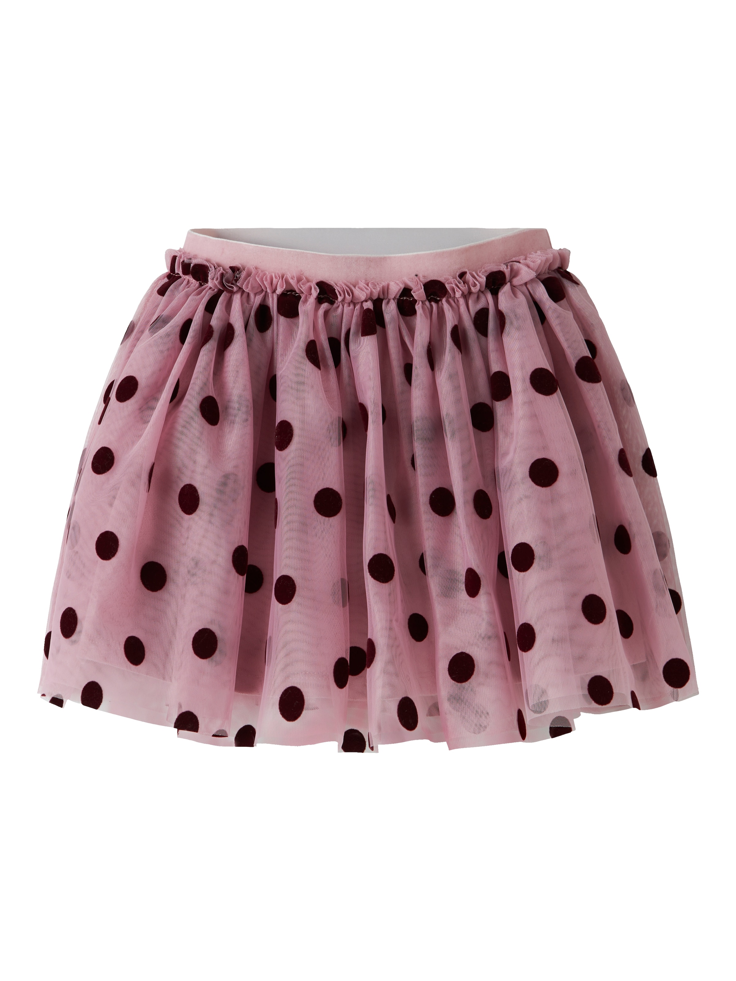 Image of Name It Tüllrock "NMFNAGINA TULLE SKIRT" Baumwollmischung, Tüll mit Flockprint bedruckt