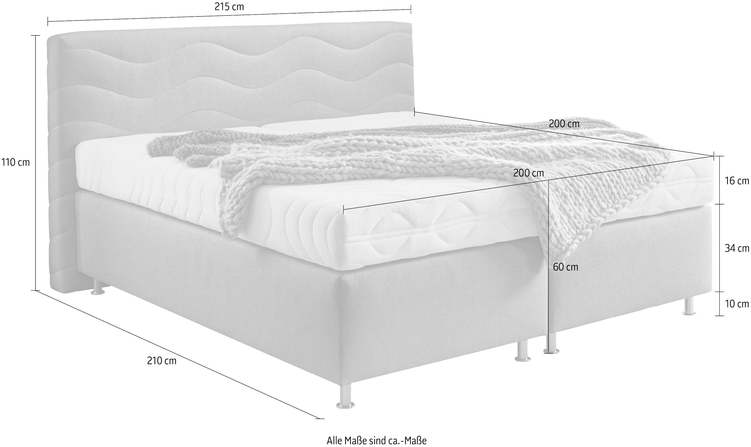 Westfalia Schlafkomfort Boxspringbett »Sigma«