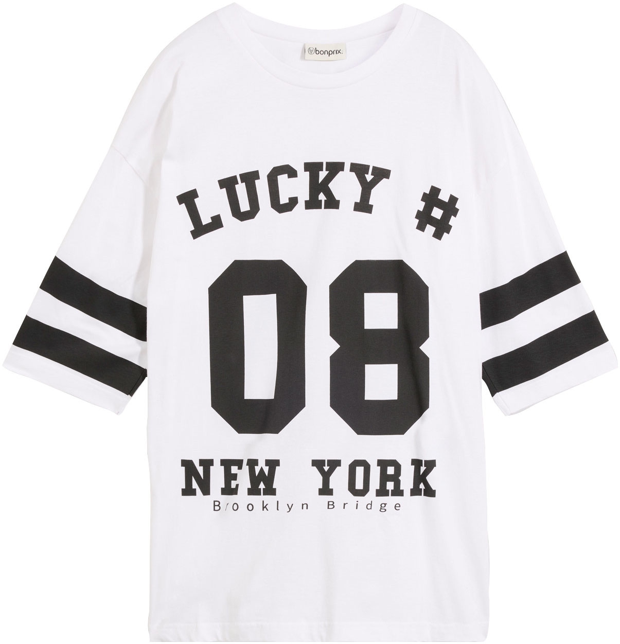 bonprix T-shirt oversize »Oversize-Shirt aus reiner Baumwolle« Coupe oversize, manches mi-longues, en coton pur