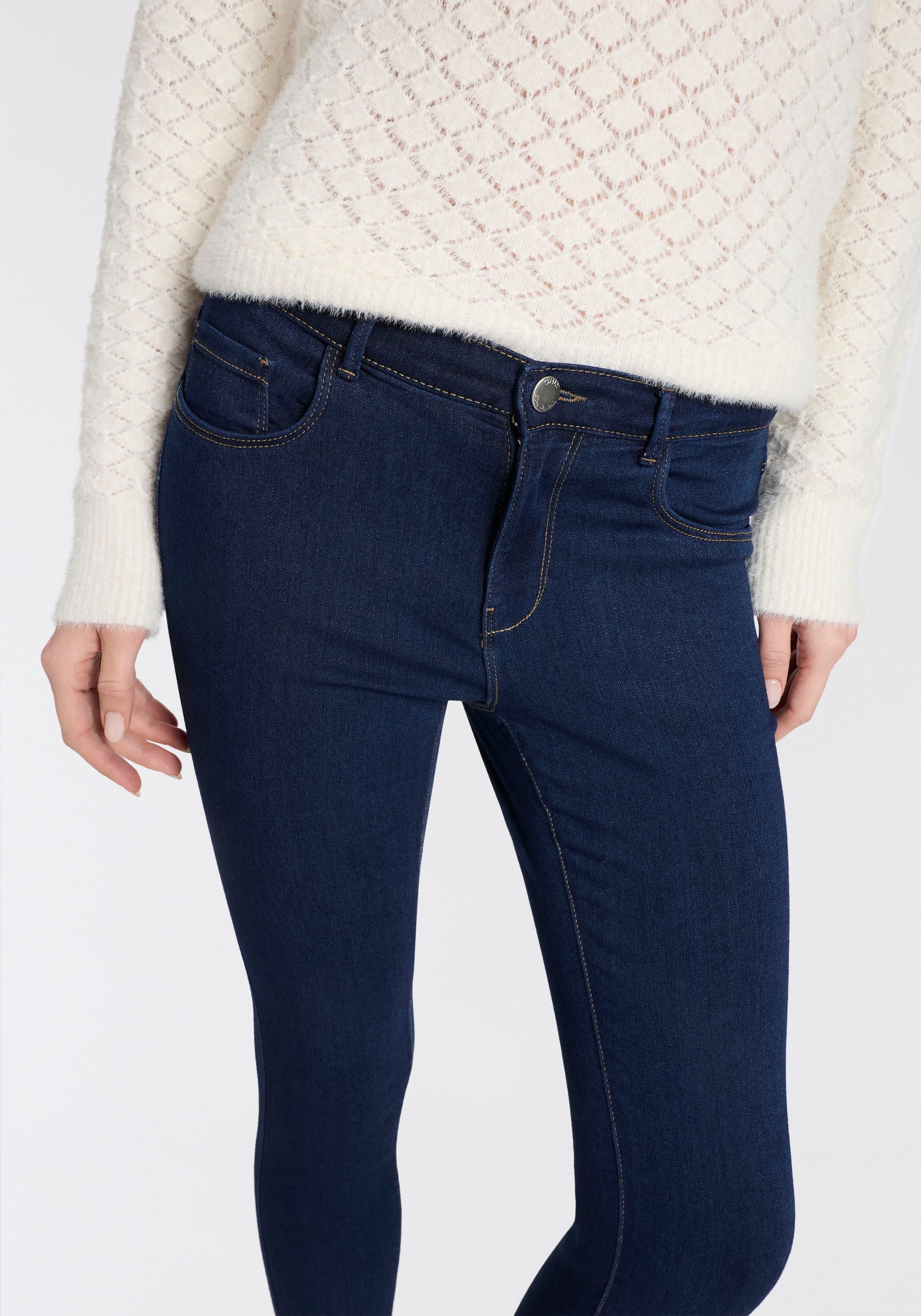 ONLY Jeans skinny »ONLRINA REG WAIST SK BOX DNM« Viskosemischung, skinny fit