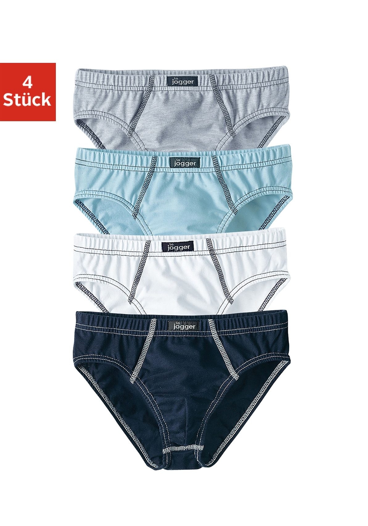 Image of le jogger Slip Packung, 4 Stk. aus reiner Baumwolle