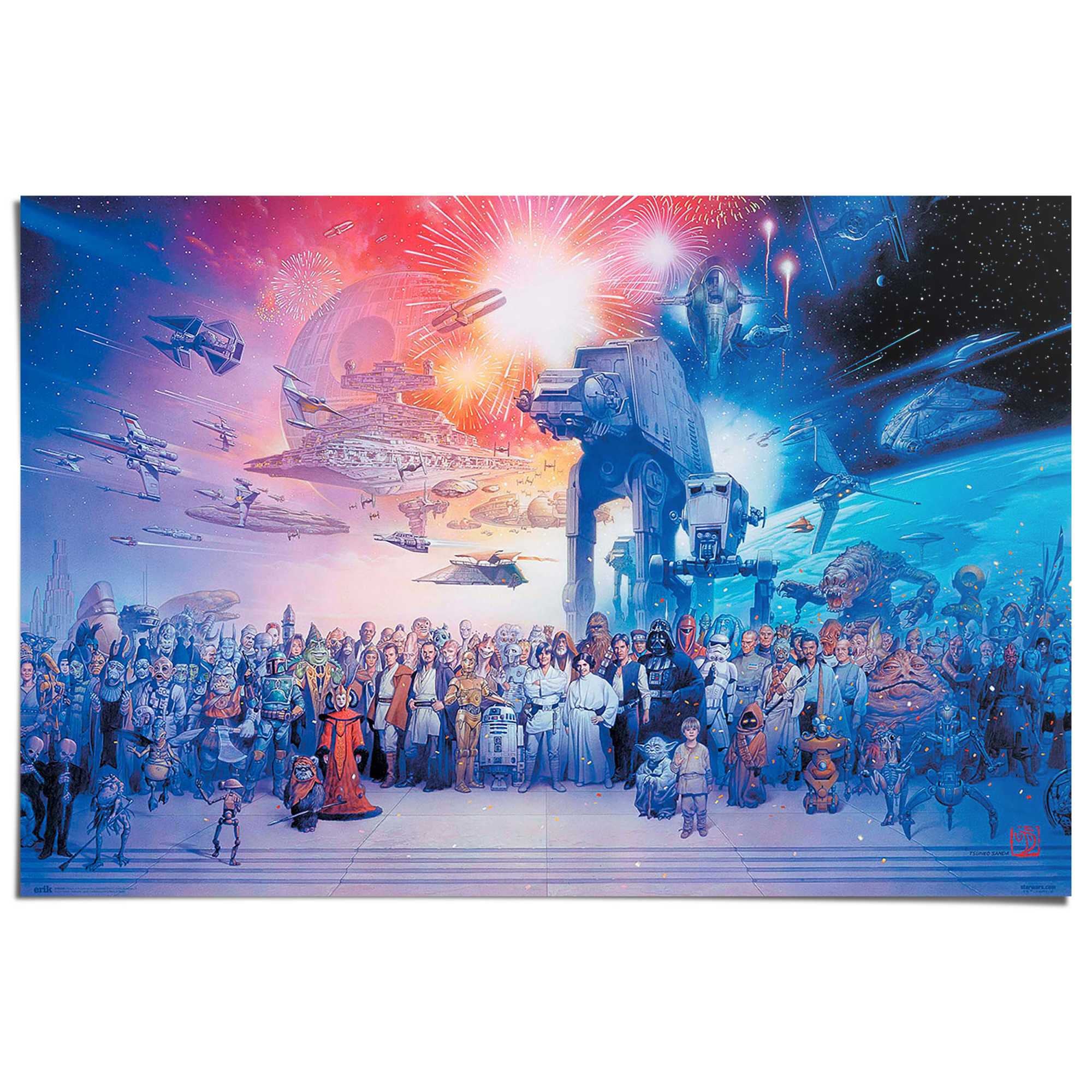 Image of Reinders Poster "Star Wars - legacy characters" Kinderzimmer - Blau - 150 gr. Papier - 91,5x61 cm