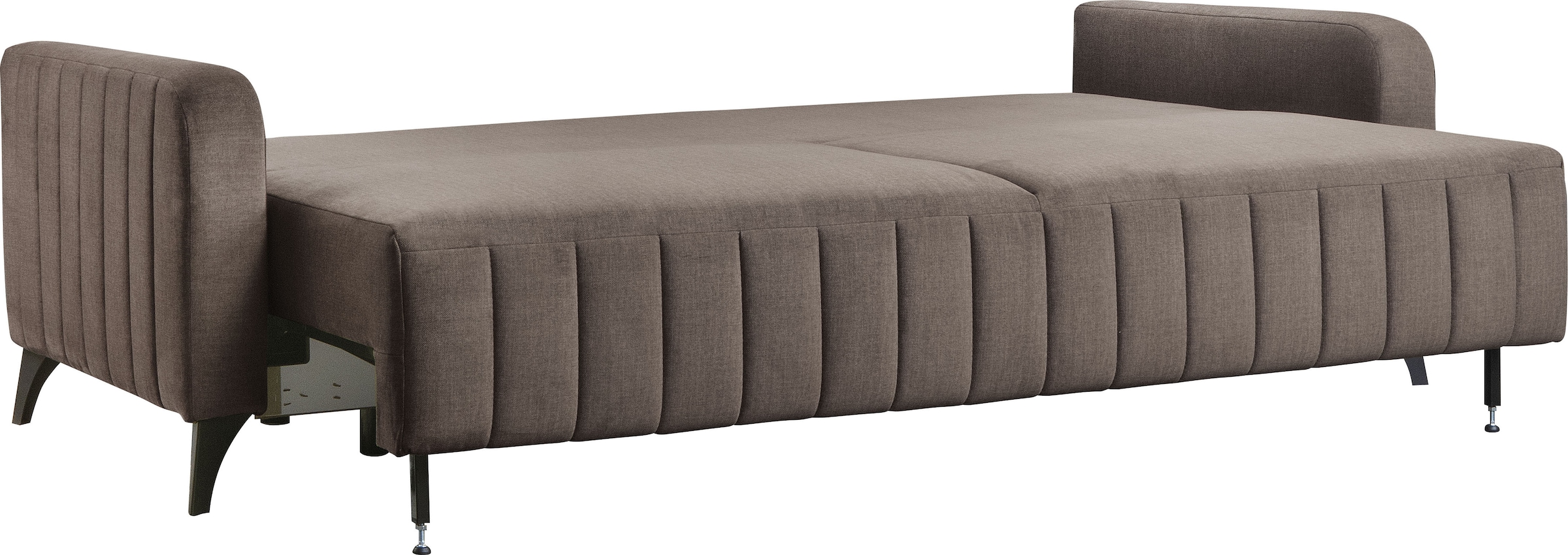 exxpo - sofa fashion 3-Sitzer »Grande, hochwertiges Schlafsofa mit Microvelours-Bezug«, mit Bettfunktion und Bettkasten, komfortabler Federkern
