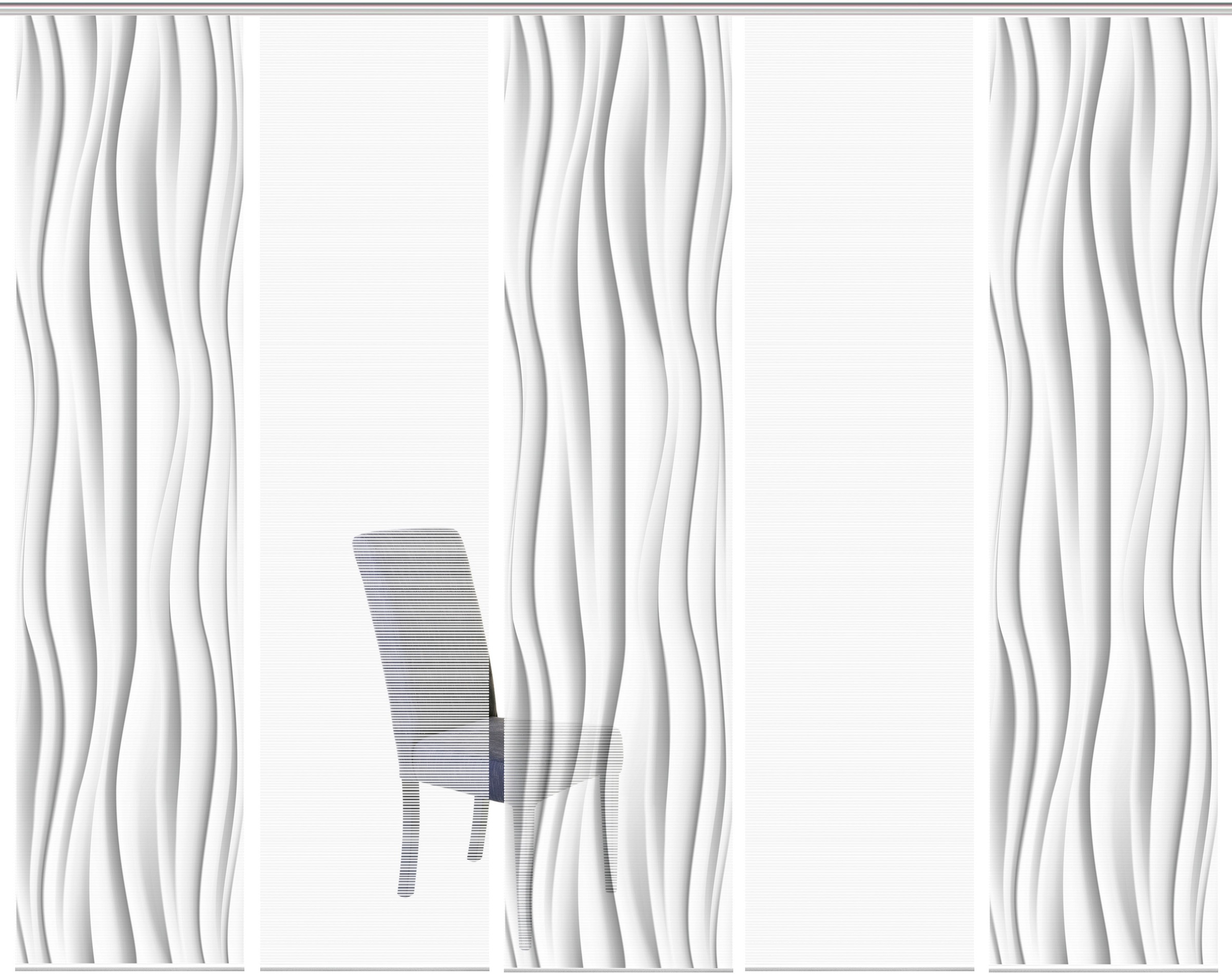 Image of Vision S Schiebegardine »WELLO 5er SET«, (5 St.), Bambus-Optik, Digital bedruckt bei Ackermann Versand Schweiz