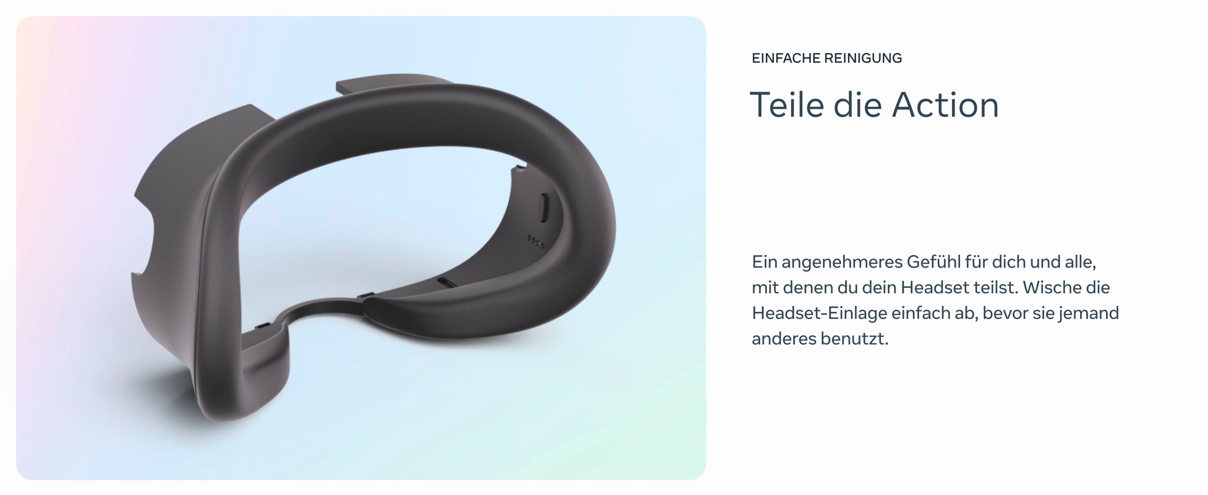 Meta VR Brillen-Halterung »Quest 3 Silicone Facial Interface«