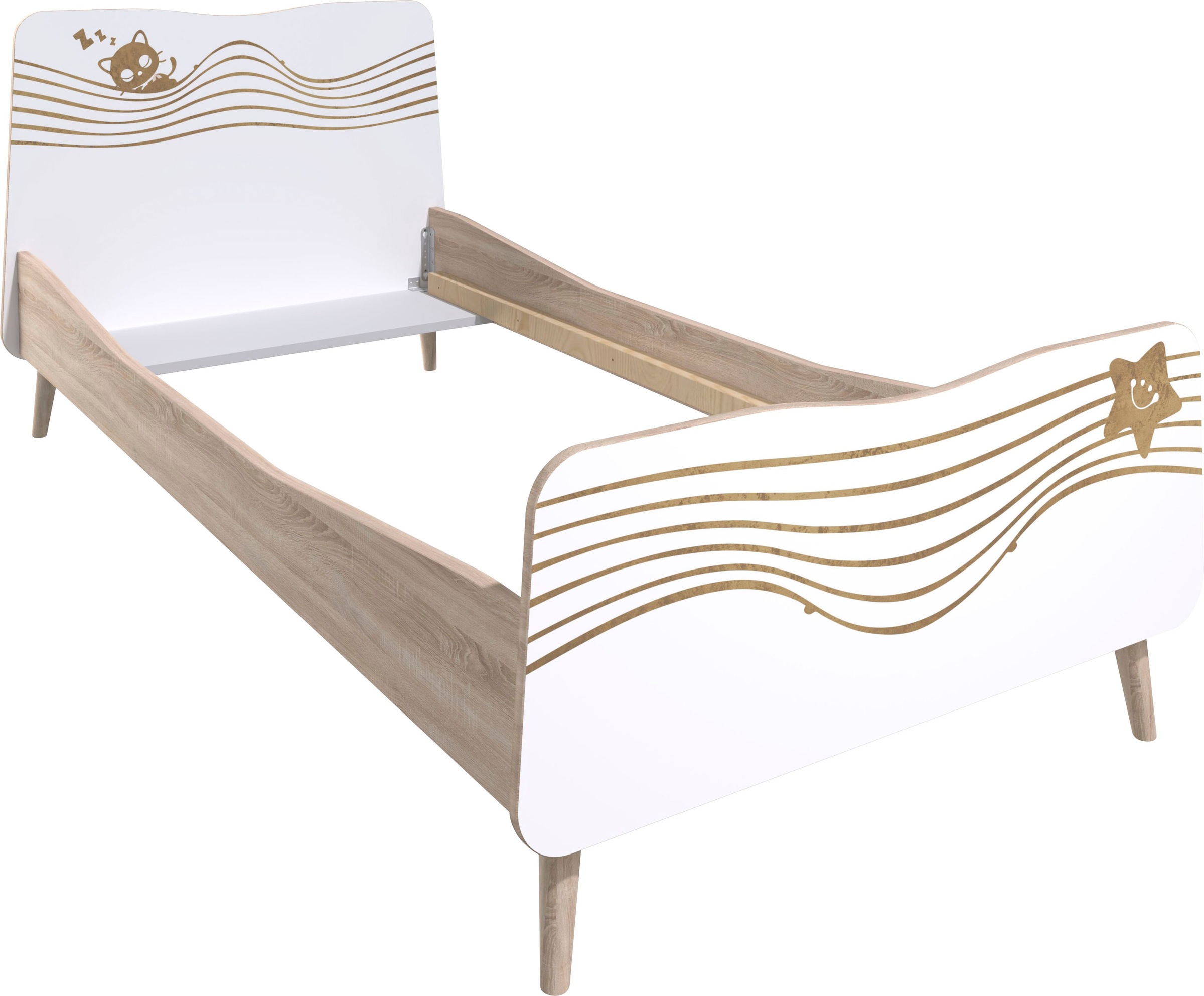 Image of Home affaire Jugendbett »Nethe«, mit Print, Breite 102 cm bei Ackermann Versand Schweiz