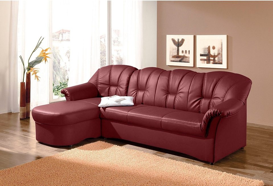 DOMO collection Ecksofa Papenburg L-Form, in grosser Farbvielfalt, wahlweise mit Bettfunktion