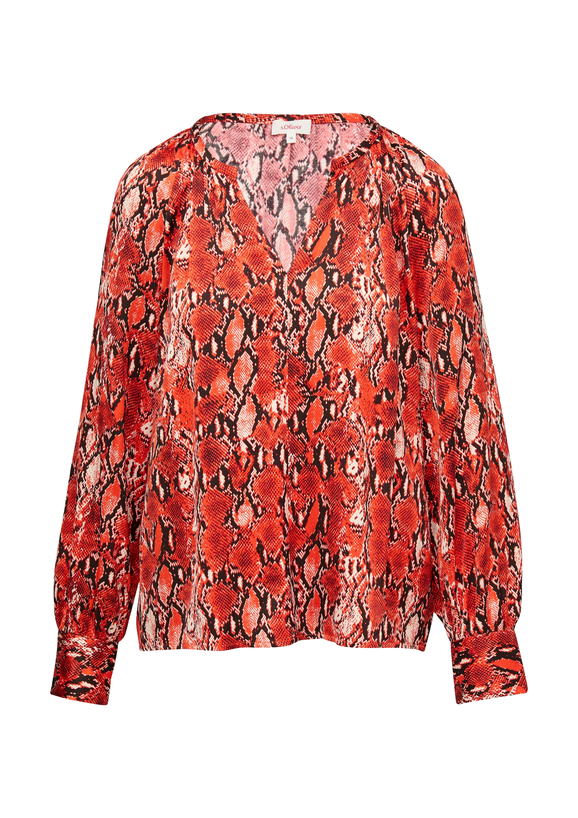 s.Oliver Blouse à manches longues avec imprimé intégral