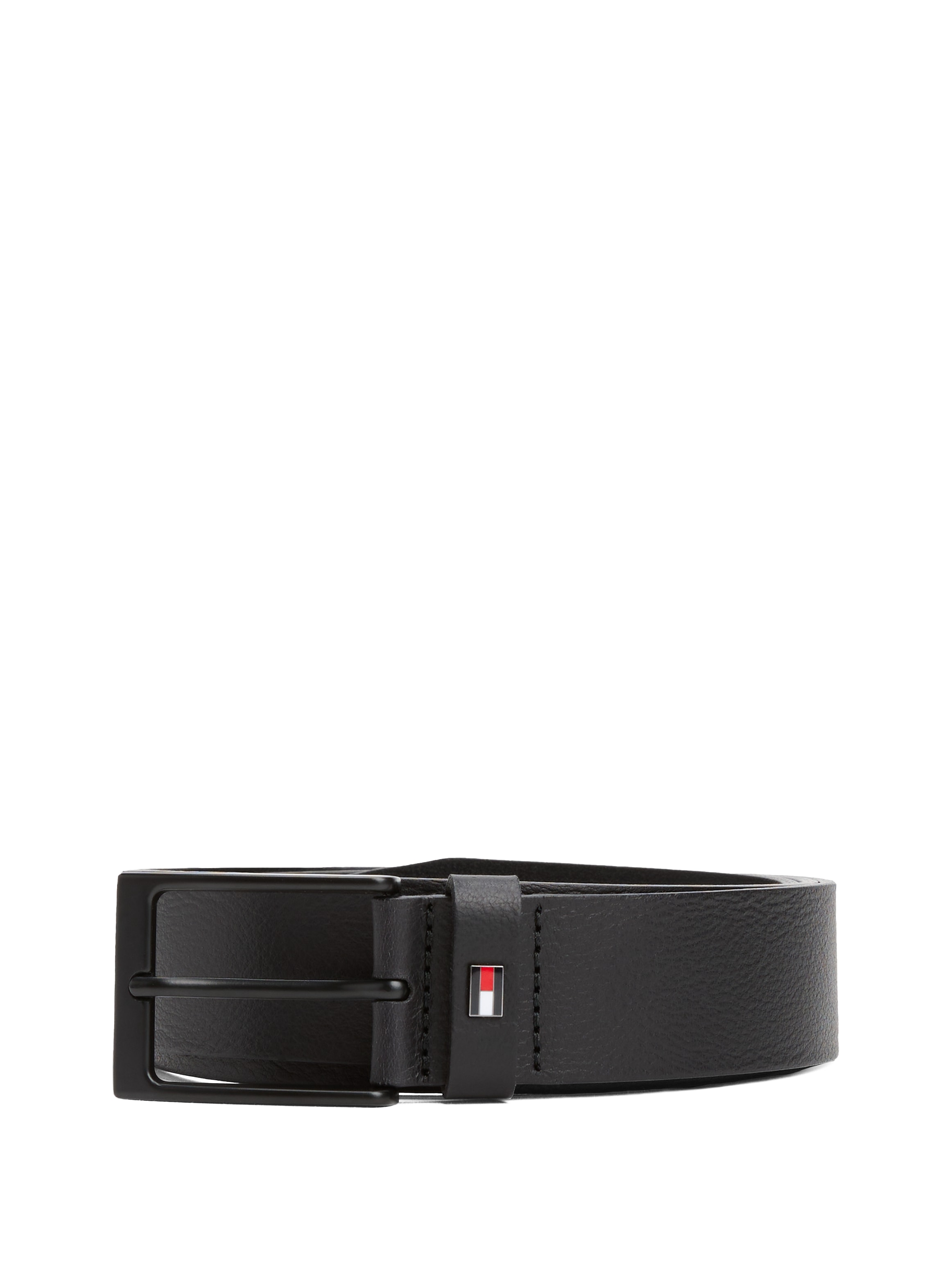 Tommy Hilfiger Ledergürtel »LAYTON 3.5«, Metallpatch, Einfachdornschliesse