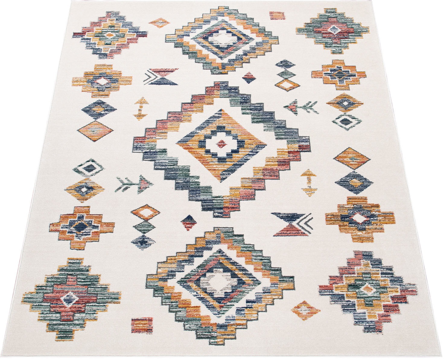 Image of Paco Home Teppich »Harnuba 765«, rechteckig, 9 mm Höhe, Kurzflor, Motiv Rauten, ideal im Wohnzimmer & Schlafzimmer bei Ackermann Versand Schweiz