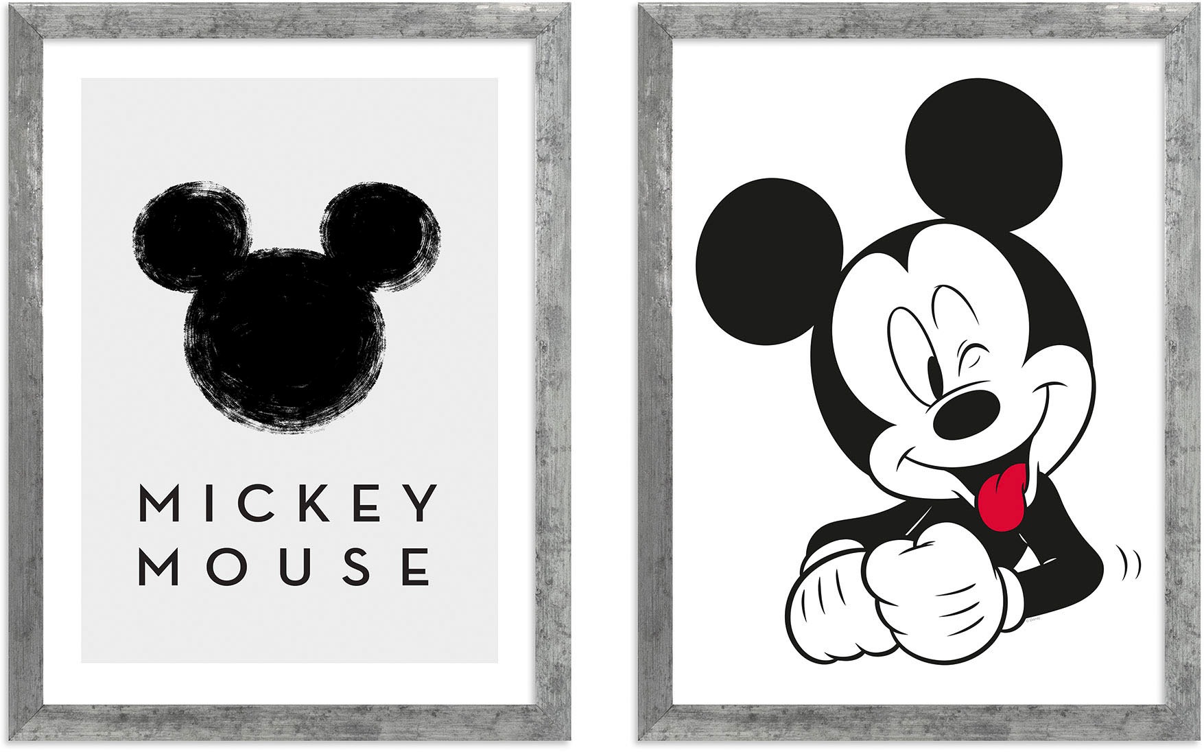 Image of Komar Bild mit Rahmen »Mickey Mouse«, (2 St.), Hochwertigen Echtholzrahmen. FSC zertifiziert, was eine nachhaltige Forstwirtschaft garantiert. bei Ackermann Versand Schweiz