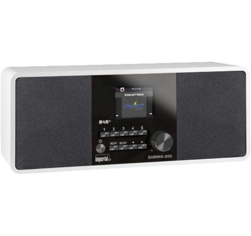 IMPERIAL Internet-Radio »Dabman i200 Weiss«, (WLAN Digitalradio (DAB+)-Internetradio-FM-Tuner)