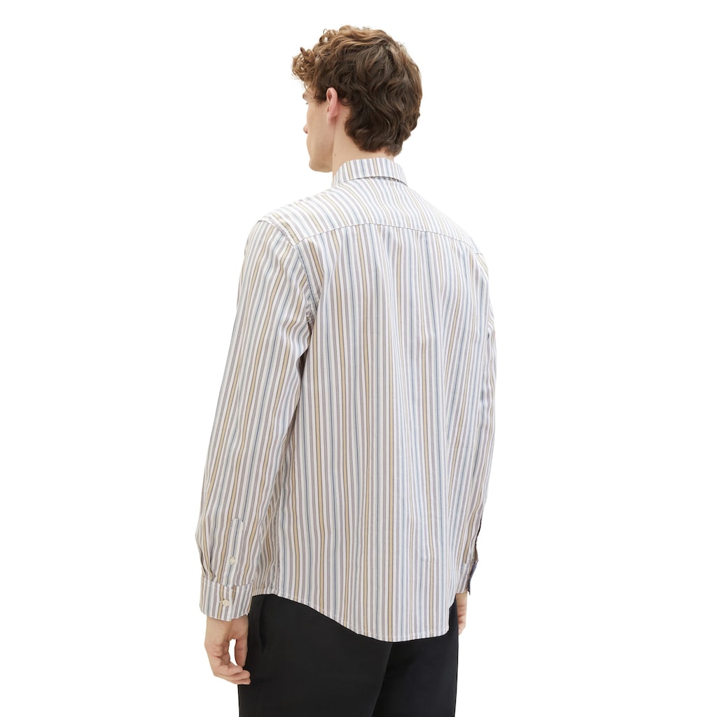 TOM TAILOR Langarmhemd, mit Streifen-Muster