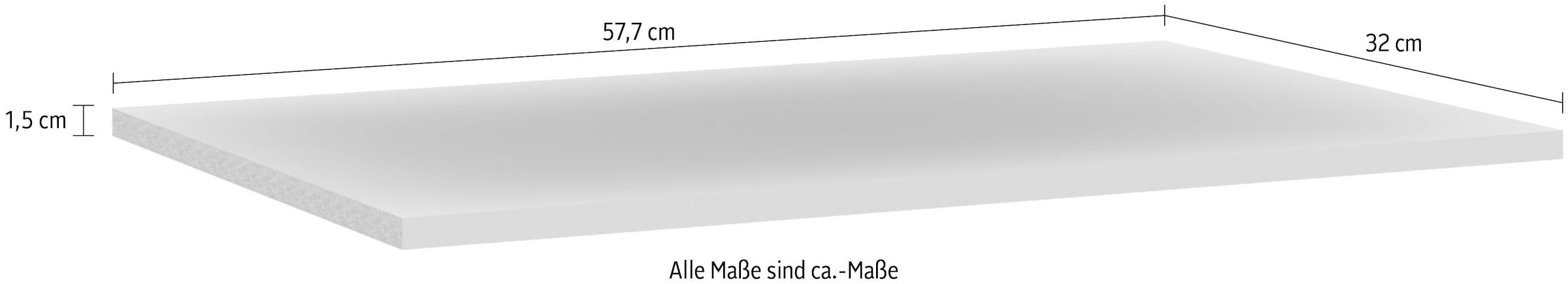 Image of FORTE Einlegeboden Set, 3-er Set, Breite 57,7 cm