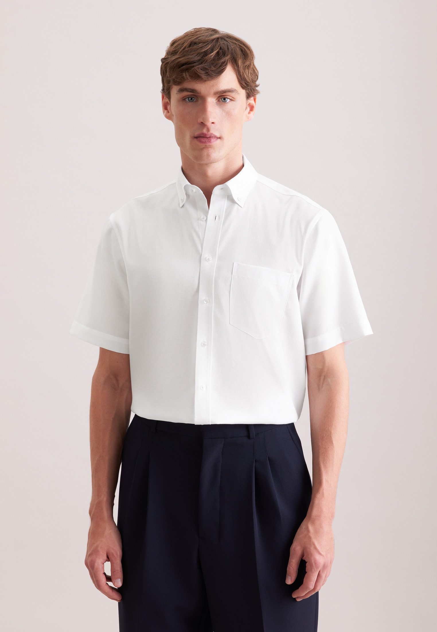 seidensticker Businesshemd »Schwarze Rose« Comfort 1/2 Button-Down-Kragen Struktur
