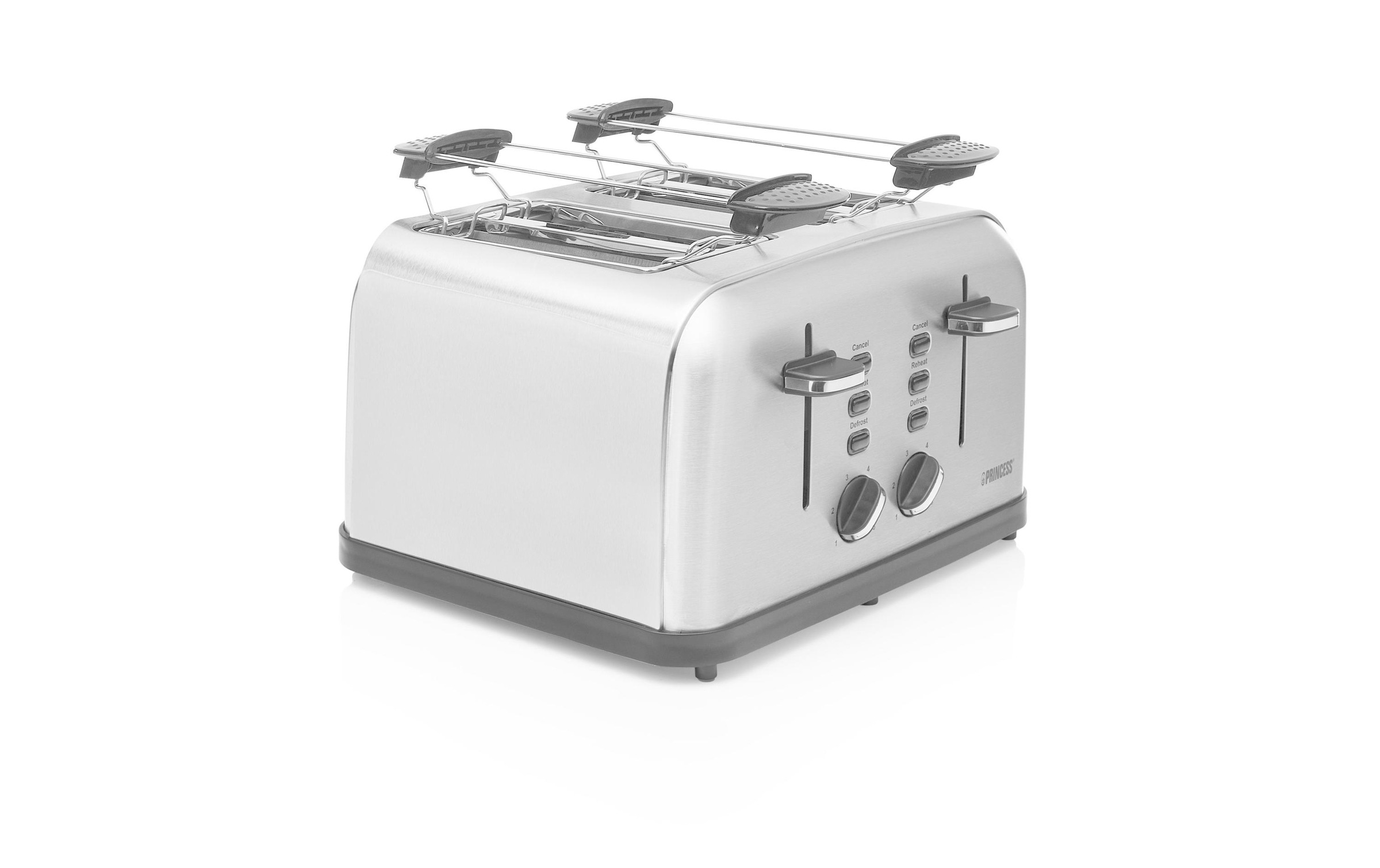 PRINCESS Toaster »142355 Style 4 aus Edelstahl, Silberfarben«, für 4 Scheiben, 1750 W