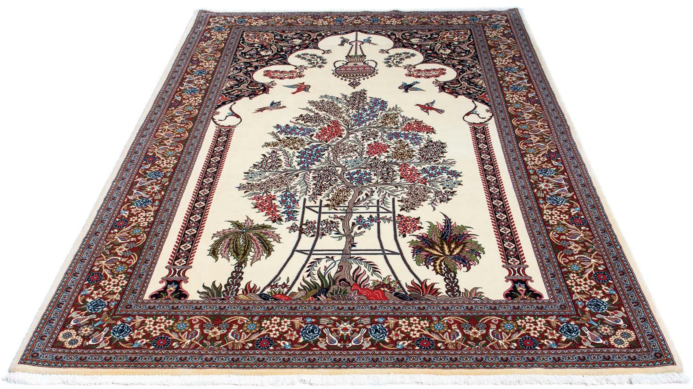 Image of morgenland Orientteppich »Perser - Ghom - 215 x 140 cm - beige«, rechteckig, 10 mm Höhe, Wohnzimmer, Handgeknüpft, Einzelstück mit Zertifikat bei Ackermann Versand Schweiz