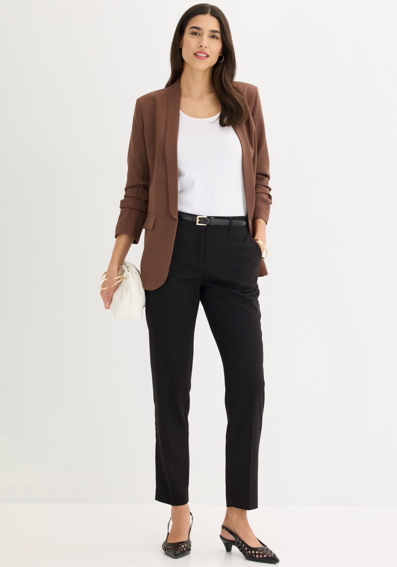 bonprix Pantalon de costume »Anzugshose«  aus Polyester, Viskose und Elasthan, schmale Passform