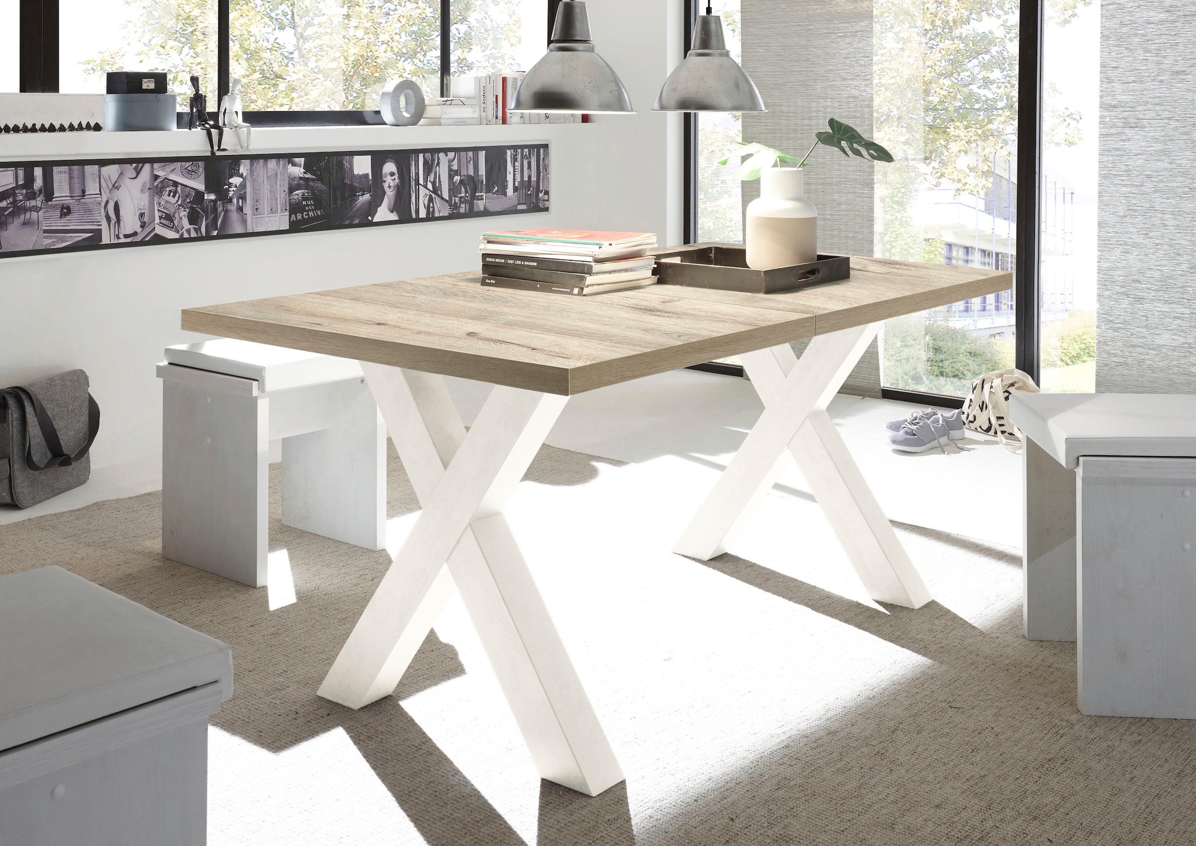 Mäusbacher Esstisch »Mister TOPSELLER!«, (OTTOs Choice), mit Auszug (160-210 cm), Gestell in X-Form