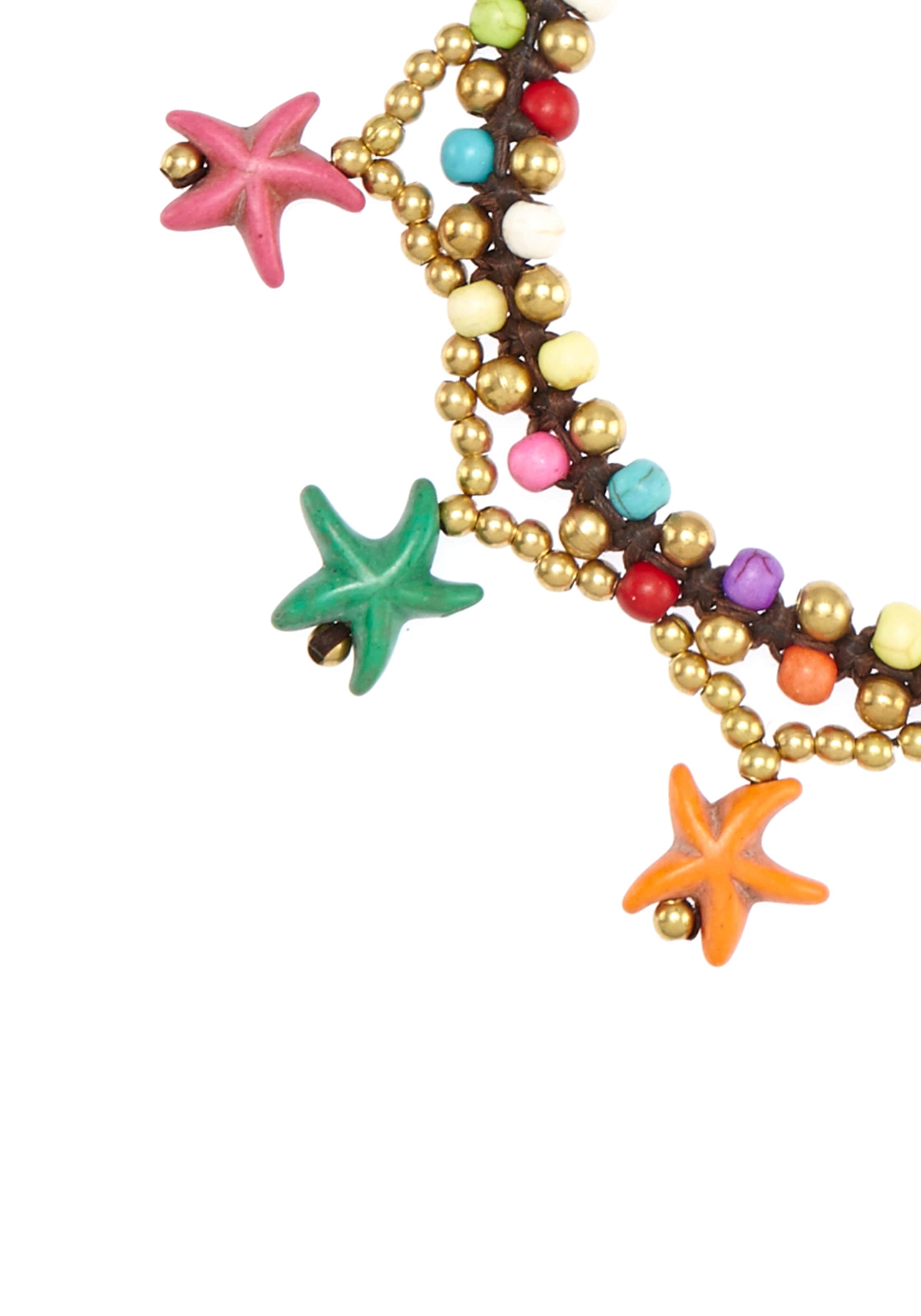 LASCANA Chaîne de cheville avec pendentif »fröhliche Seestern Motive« Seesternanhänger, Fusskettchen-Armband, Fusskettchen mit Anhänger