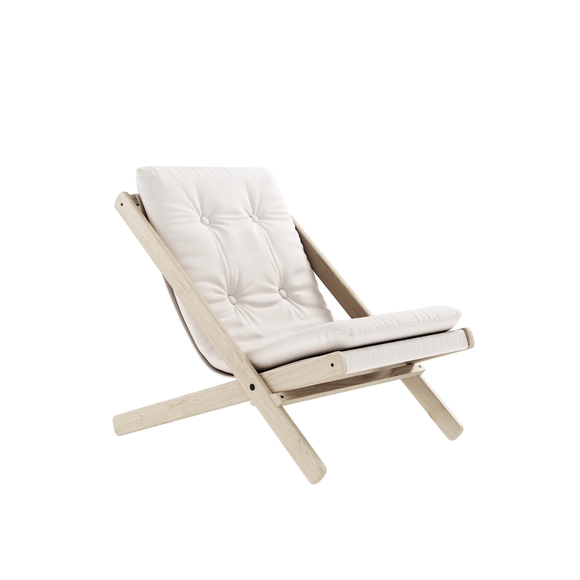 Image of Karup Design Loungesessel "BOOGIE Out™, Gartenstuhl, Outdoor, aus FSCzertifiziertem Massivholz" (B/H/T ca: 65x75x88cm) Farbe Weiss, Grau oder Beige, 1 Stk. tlg. inkl. Auflage, Schmutz- und Wasserabweisend, Made in Europe