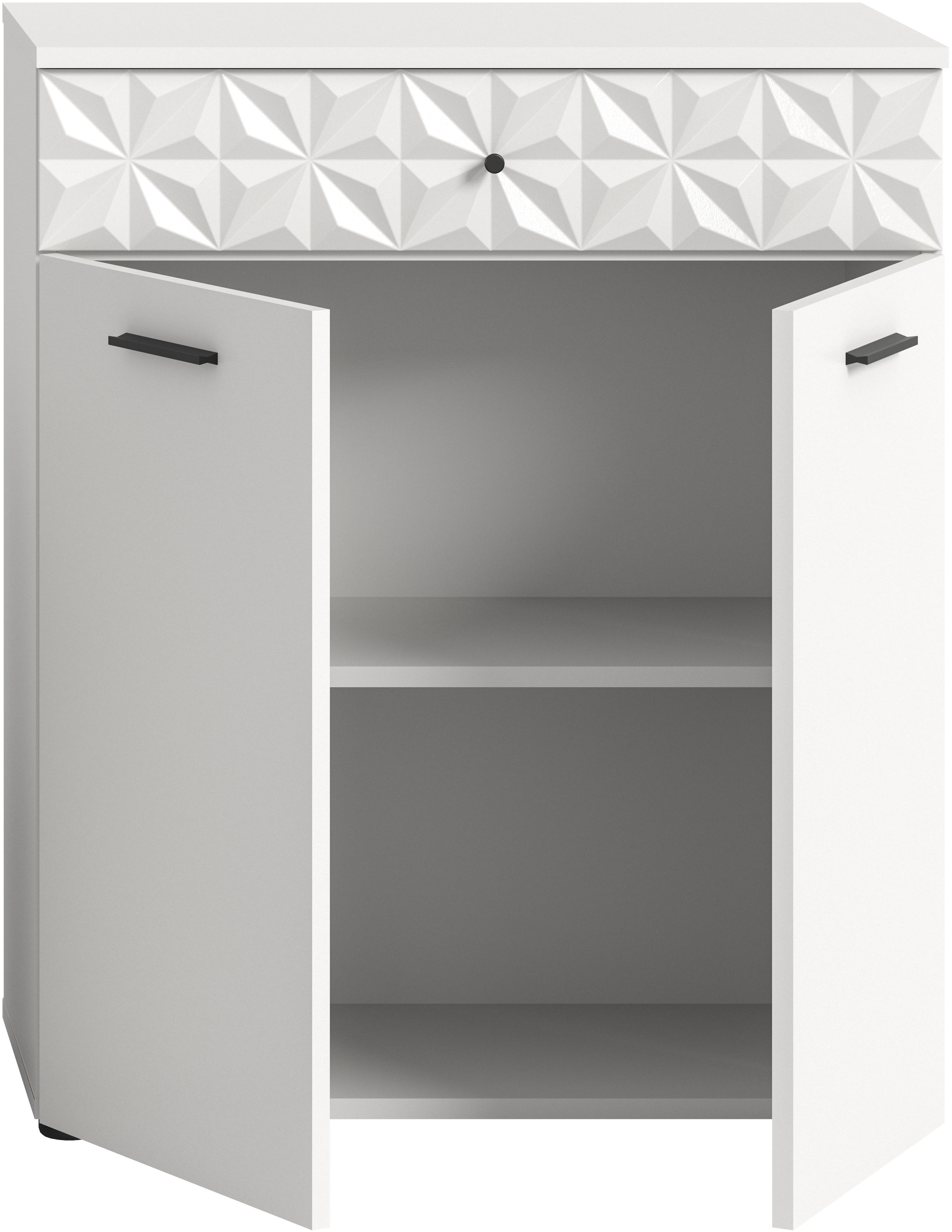 INOSIGN Unterschrank »VICENZA, TOPSELLER!, Breite 70cm, 2-türig, mit Front-Ornamentabsetzung« Standschrank, Badschrank, Kommode, Badkommode, Anrichte, Midischrank