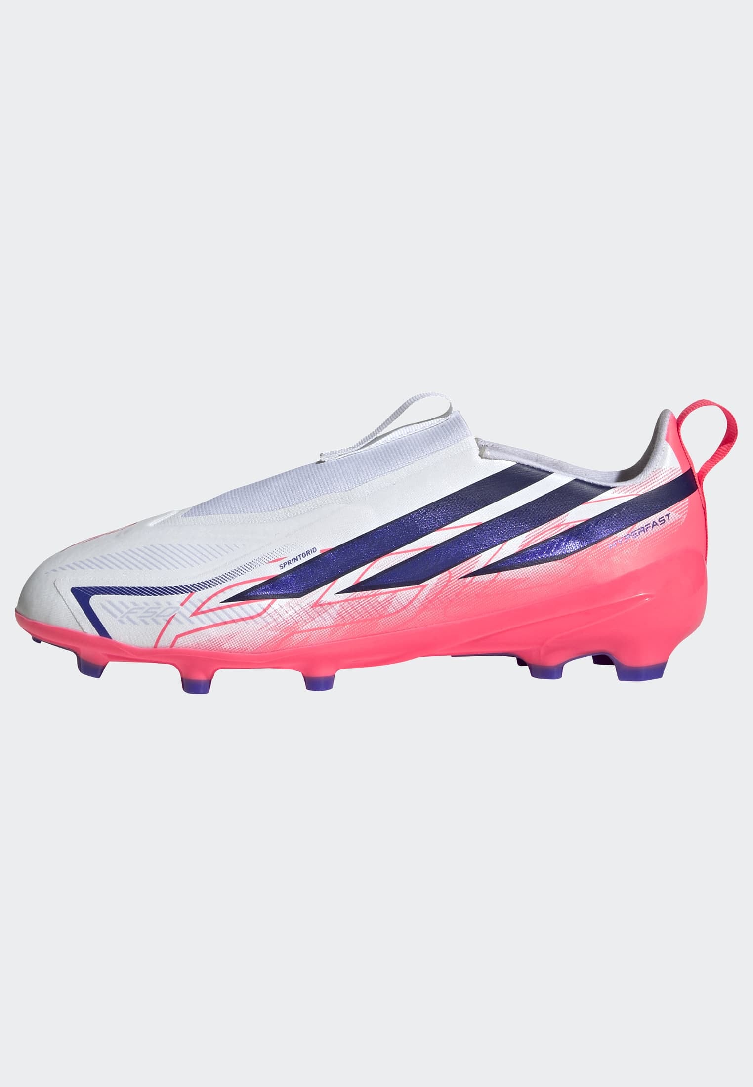 adidas Performance Chaussure de football »F50 HYPERFAST LEAGUE KIDS , FESTE BÖDEN, OHNE SCHNÜRSENKEL«  semelle extérieure pour gazon et sols durs, pour adolescents & enfants