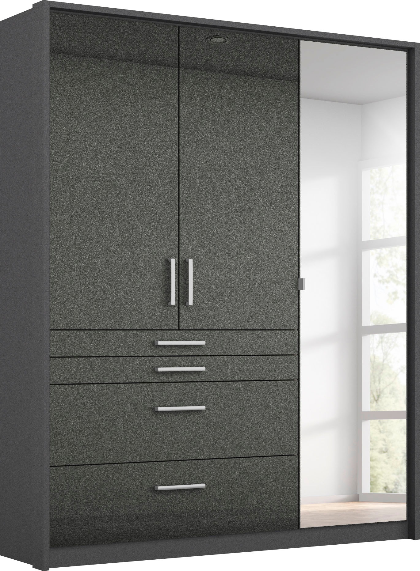 rauch Drehtürenschrank »Kleiderschrank Schrank Garderobe Garderobenschrank  HOMBURG« inkl. Passepartout, oberer Schubkasten mit Einteilung MADE IN GERMANY