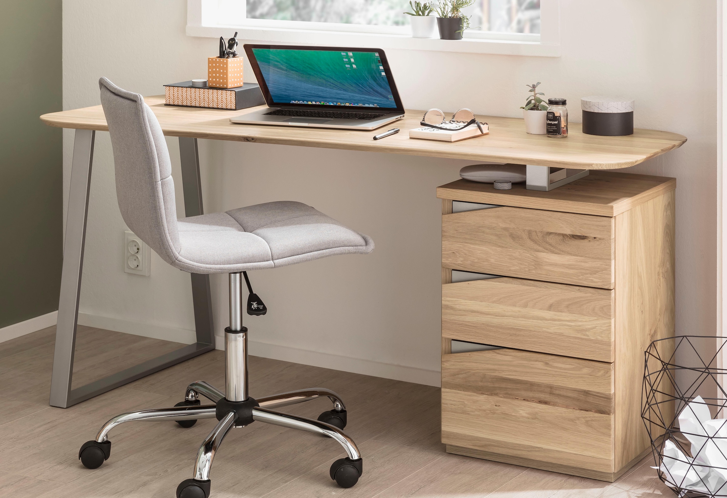 VOGL Möbelfabrik Bureau »Erik« mit Schweizer Kante, teilmassiv, Breite 150 cm, Made in Germany