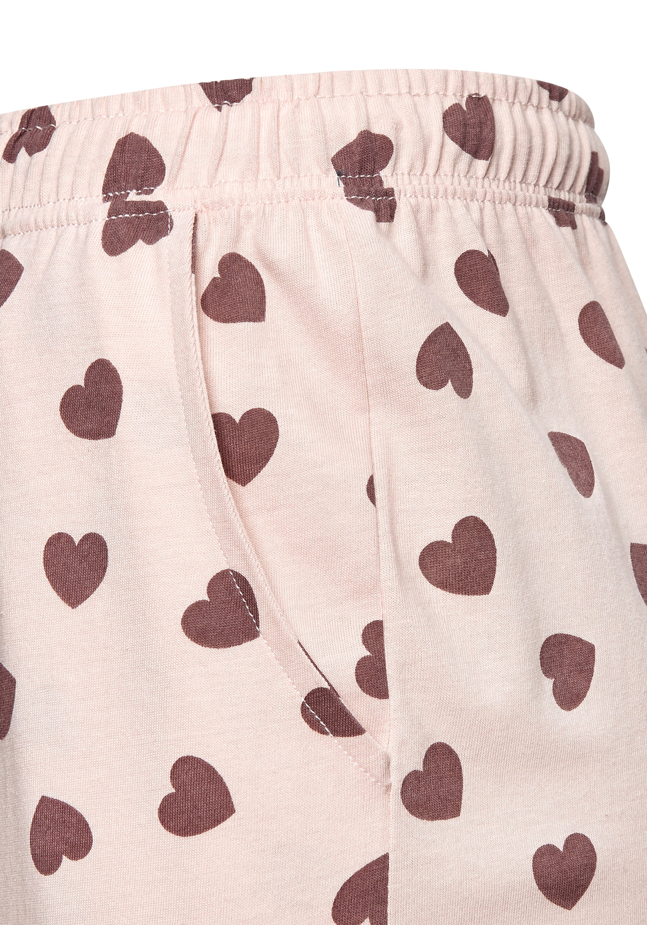 Vivance Dreams Pyjama, (Spar-Set, 4 tlg.), mit süssem Herzmuster