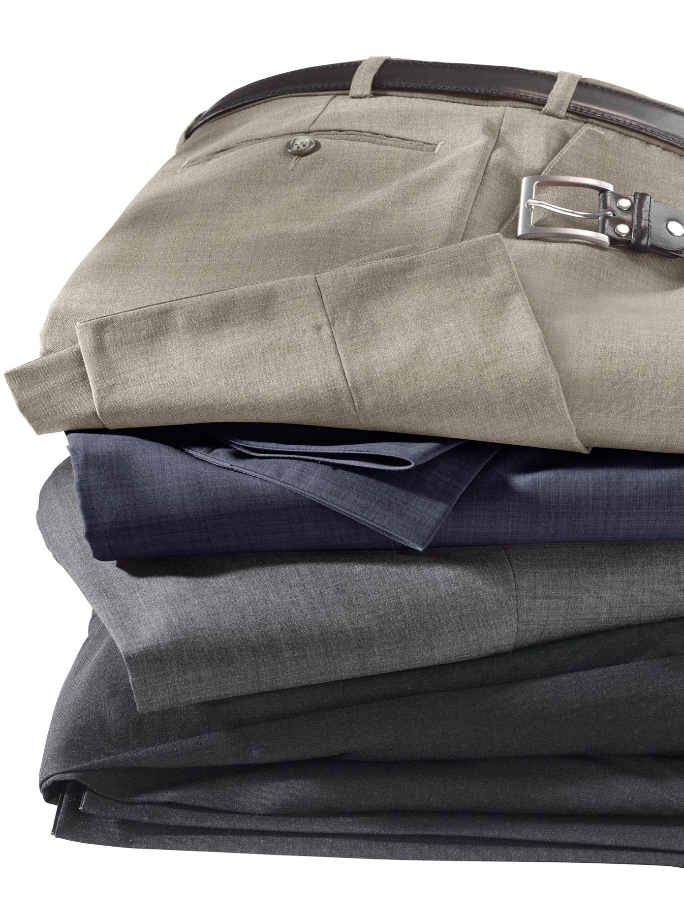 Bundfalten-Hose mit elastischem Komfortbund