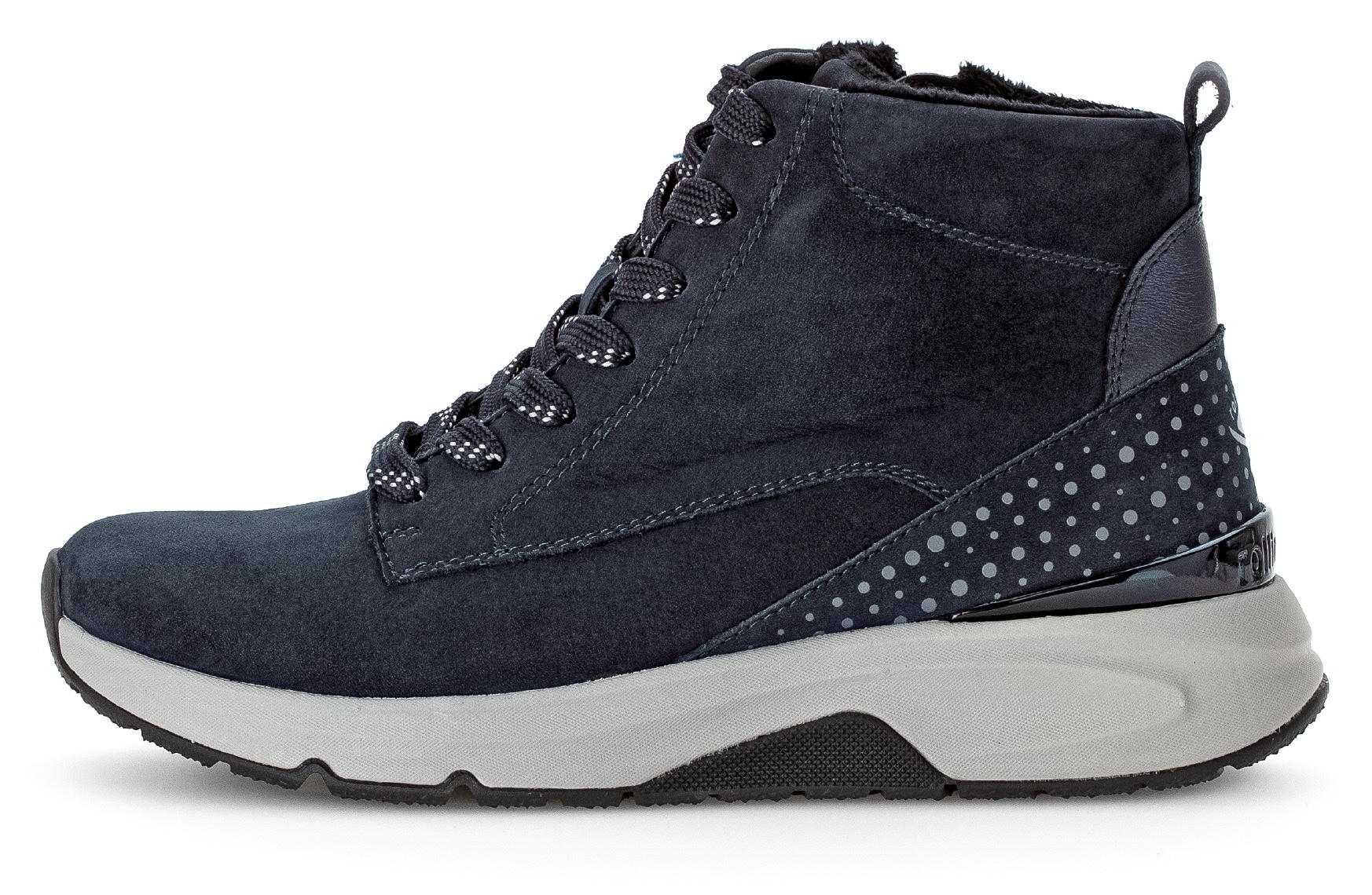 rollingsoft Schnürboots  , Keilabsatz, Freitzeitschuh, High-Top-Sneaker, Label an der Ferse