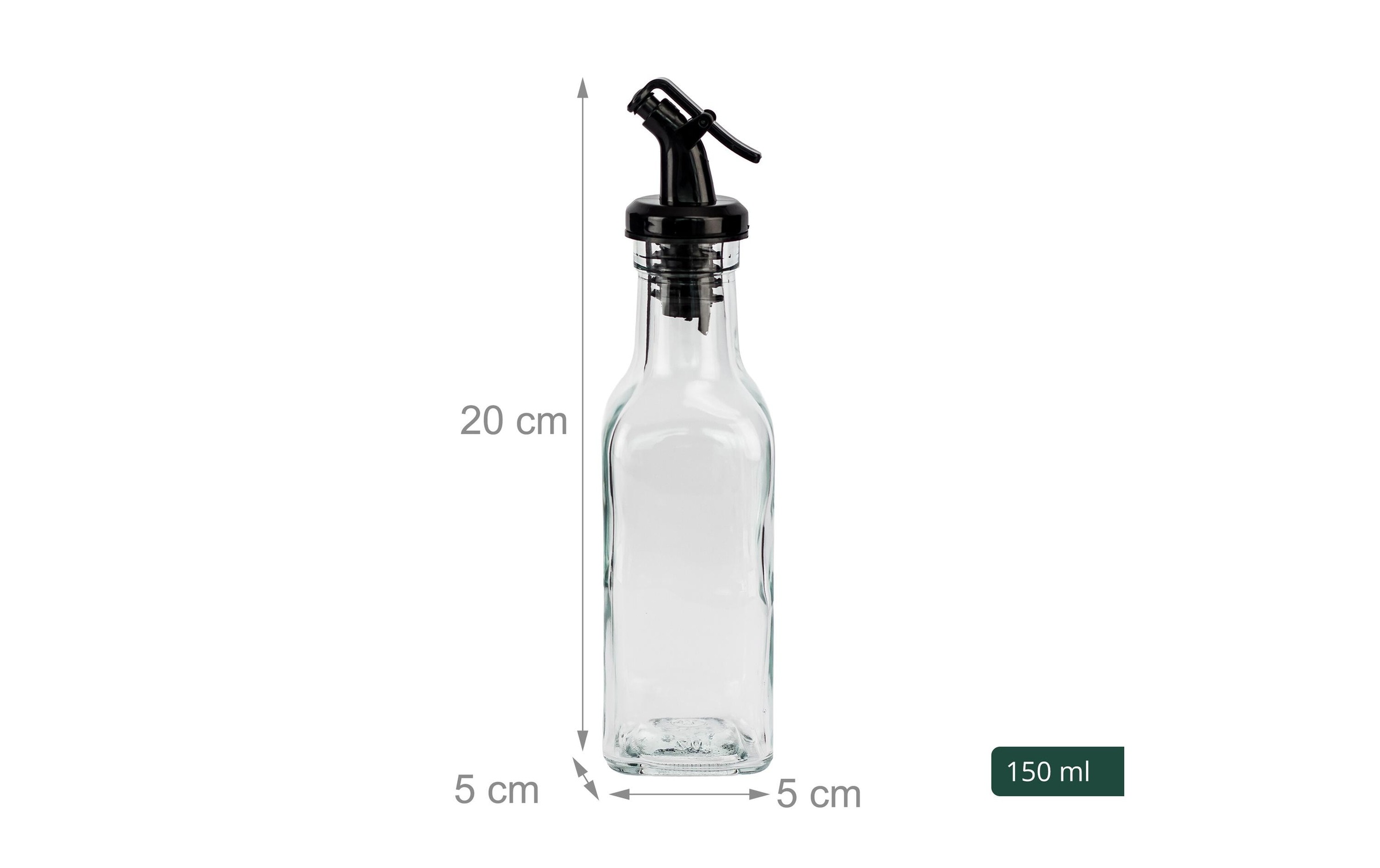 Image of relaxdays Menage-Set "Ölflaschen Set 12-teilig Glas 150 ml"