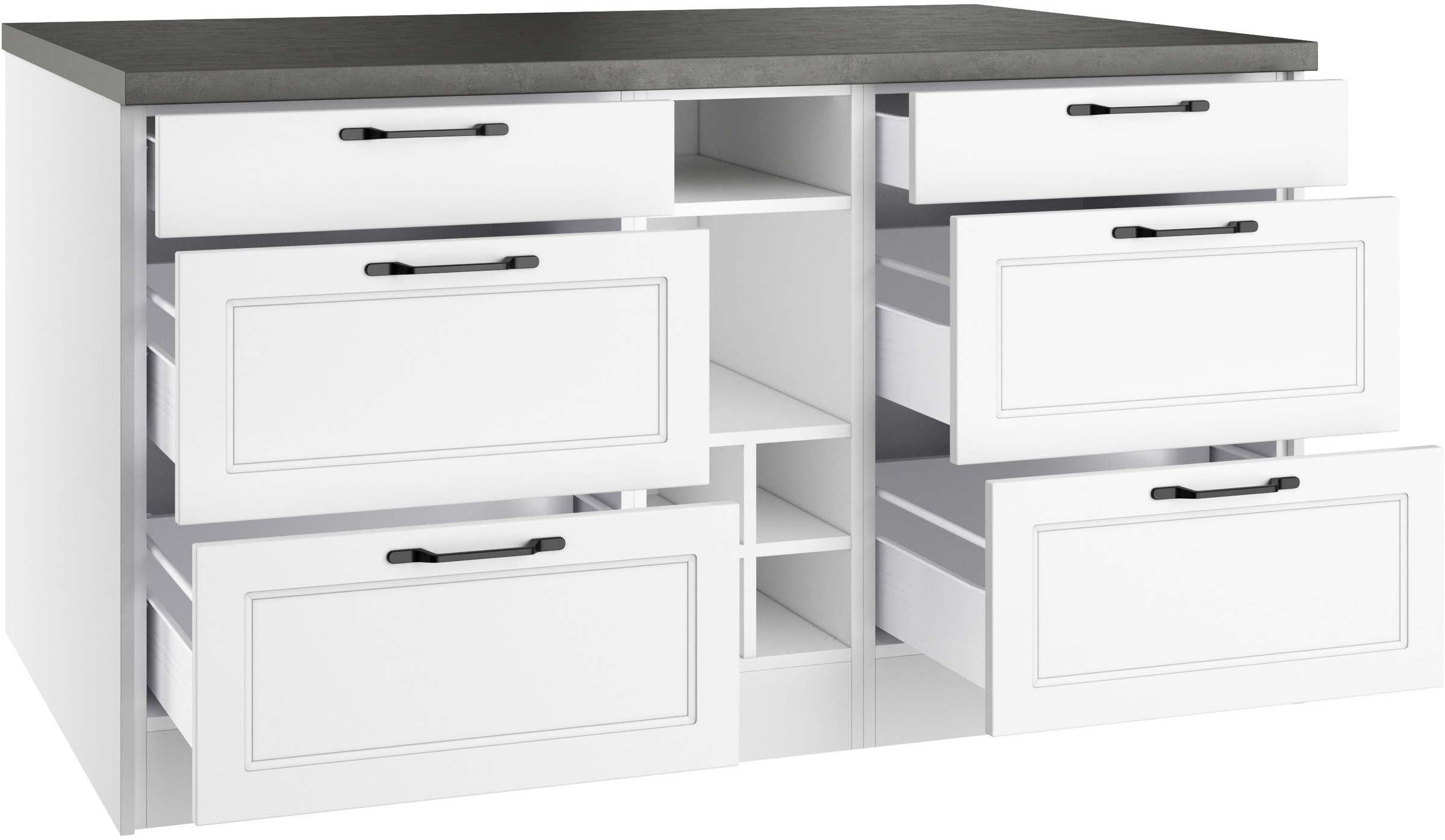 KOCHSTATION Kücheninsel »KS-Lani, Breite 153 cm, mit Flaschenregal« MDF-Fronten, Arbeitsplatte 38mm stark