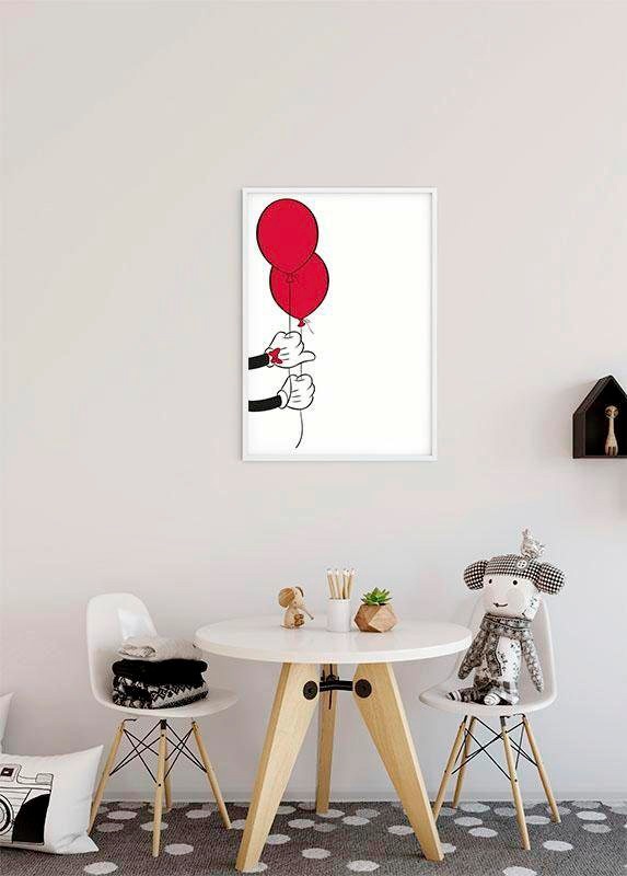 Komar Bild »Mickey Mouse Balloon«, Disney, (1 St.), Wandbild zur Dekoration im Kinderzimmer - ohne Rahmen