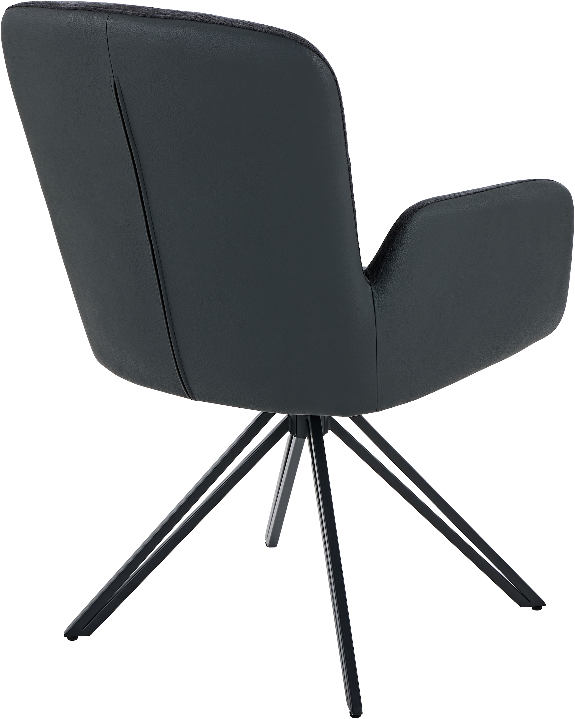 HELA Chaise pivotante »MILAZZO« (Ensemble) 2 cuisfauteuil pivotant avec accoudoirs (360°), combinaison de matériaux, structure en V