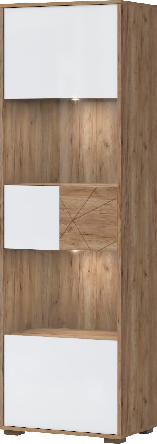 Image of GOODproduct Glasvitrine "Stela" (H/B/T): 193,6/62,1/40,6cm, mit Push-to-open und Soft-Close-Funktion