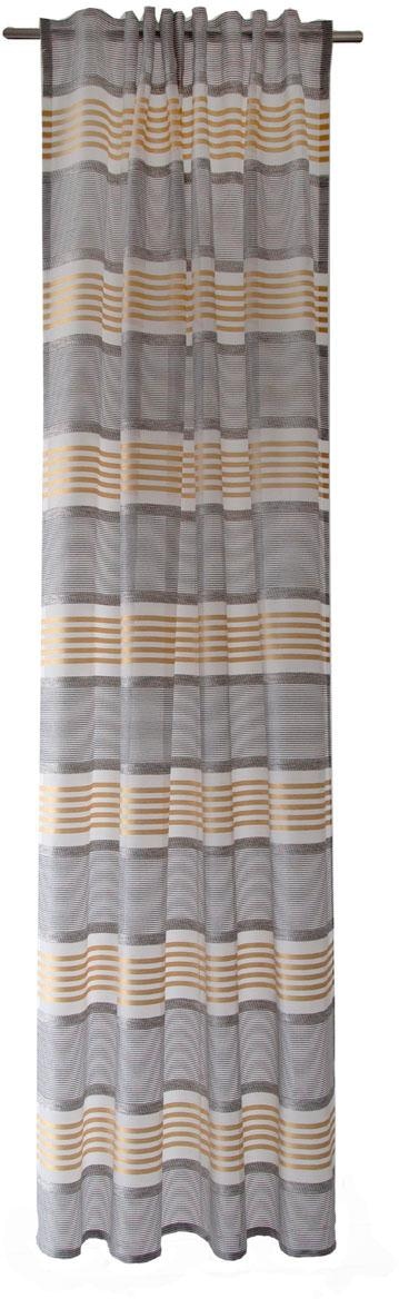 HOMING Vorhang »Jannis« verdeckte Schlaufen 1 Stk. tlg. Streifen, safran, grau, Küche, Wohnzimmer