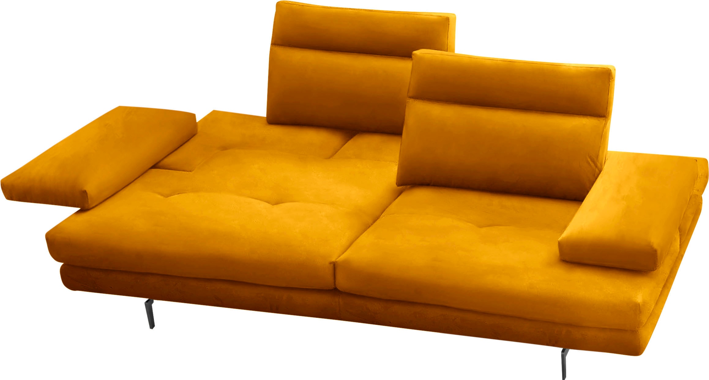 CALIA ITALIA 3,5-Sitzer »Toby Wing, italienisches Designsofa, super bequem, Megasofa«, inkl. Sitztiefenverstellung und Armteilfunktion, Füsse in Schwarz matt