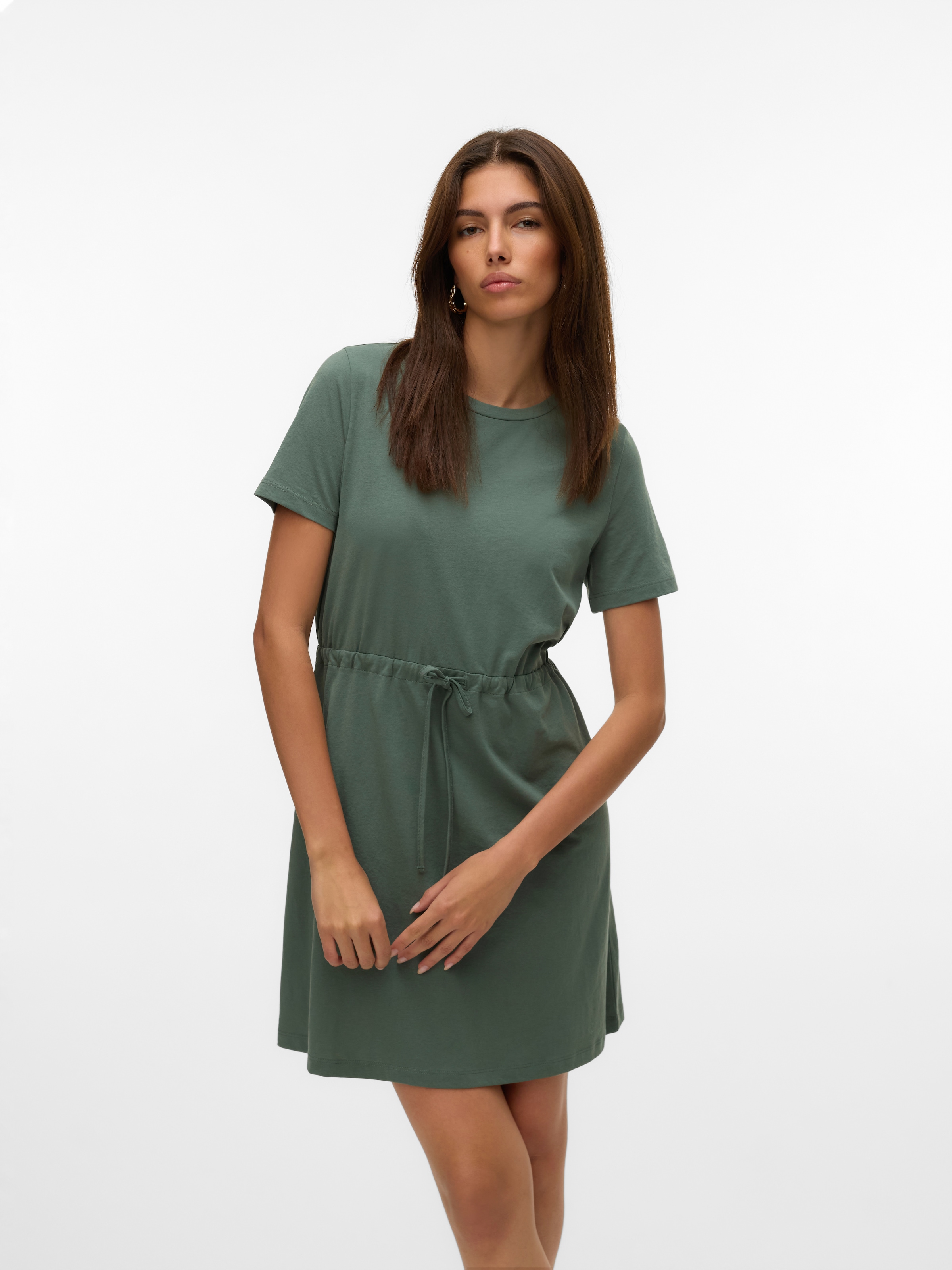 Vero Moda Shirtkleid »VMLUNA SS SHORT STRING DRESS JRS NOOS«, Sommerkleid