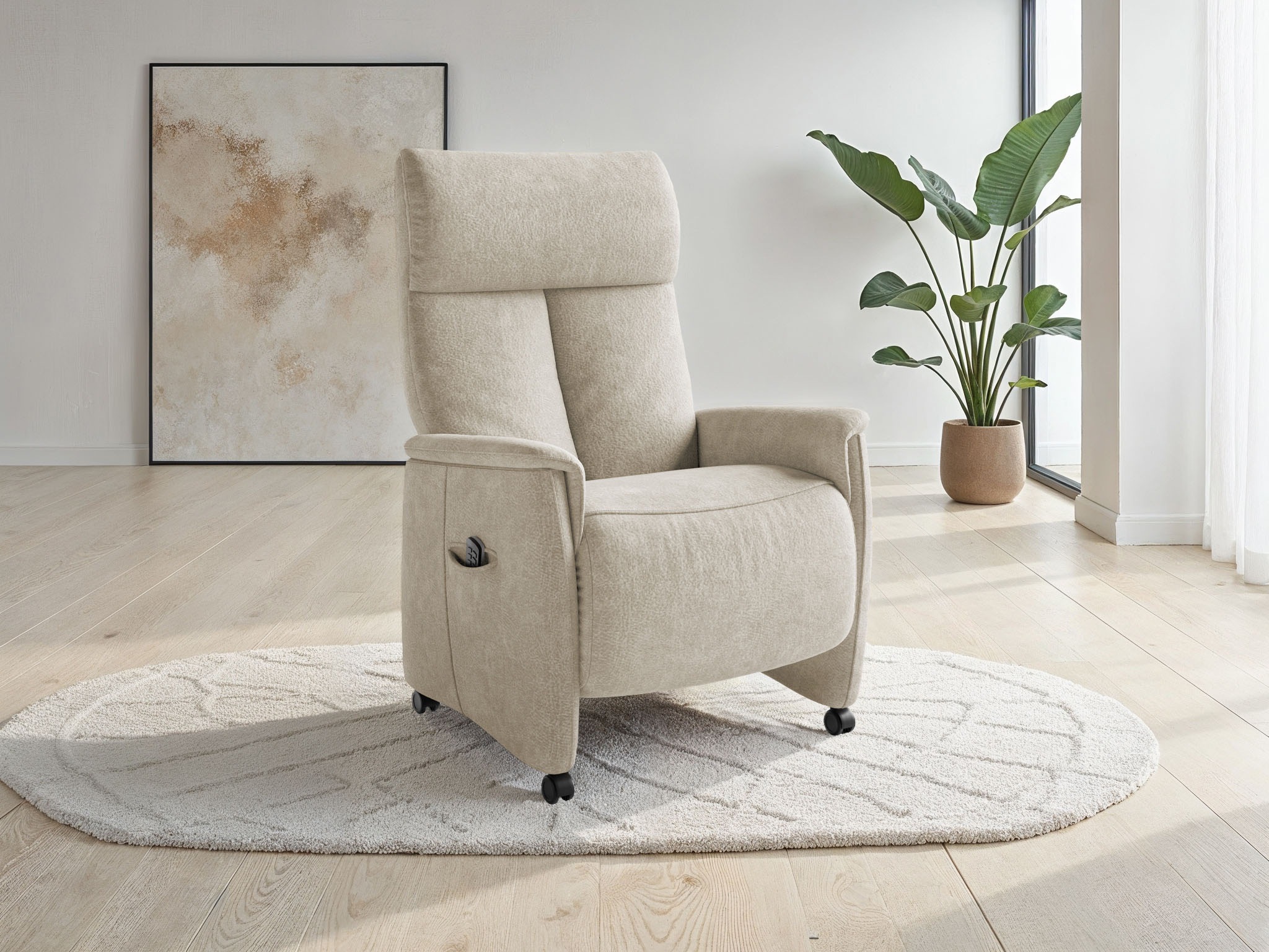 sit&more TV-Sessel "Cremona Comfort" wahlweise manuell oder elektrischer Funktion mit Akku