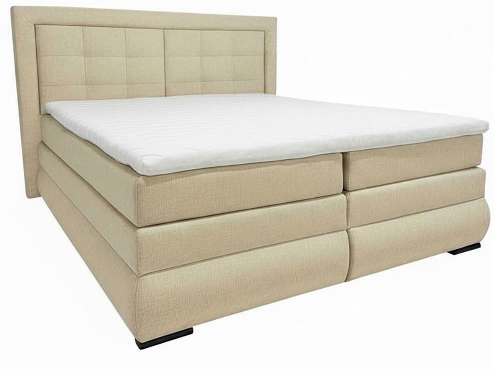 GOODproduct Boxspringbett »MIVVA inkl. Bettkasten & Topper, Komfortliegehöhe: 67cm, Breite: 180cm« in H3, H4 oder Hmix H3/H4, wahlweise mit oder ohne LED-Leuchten