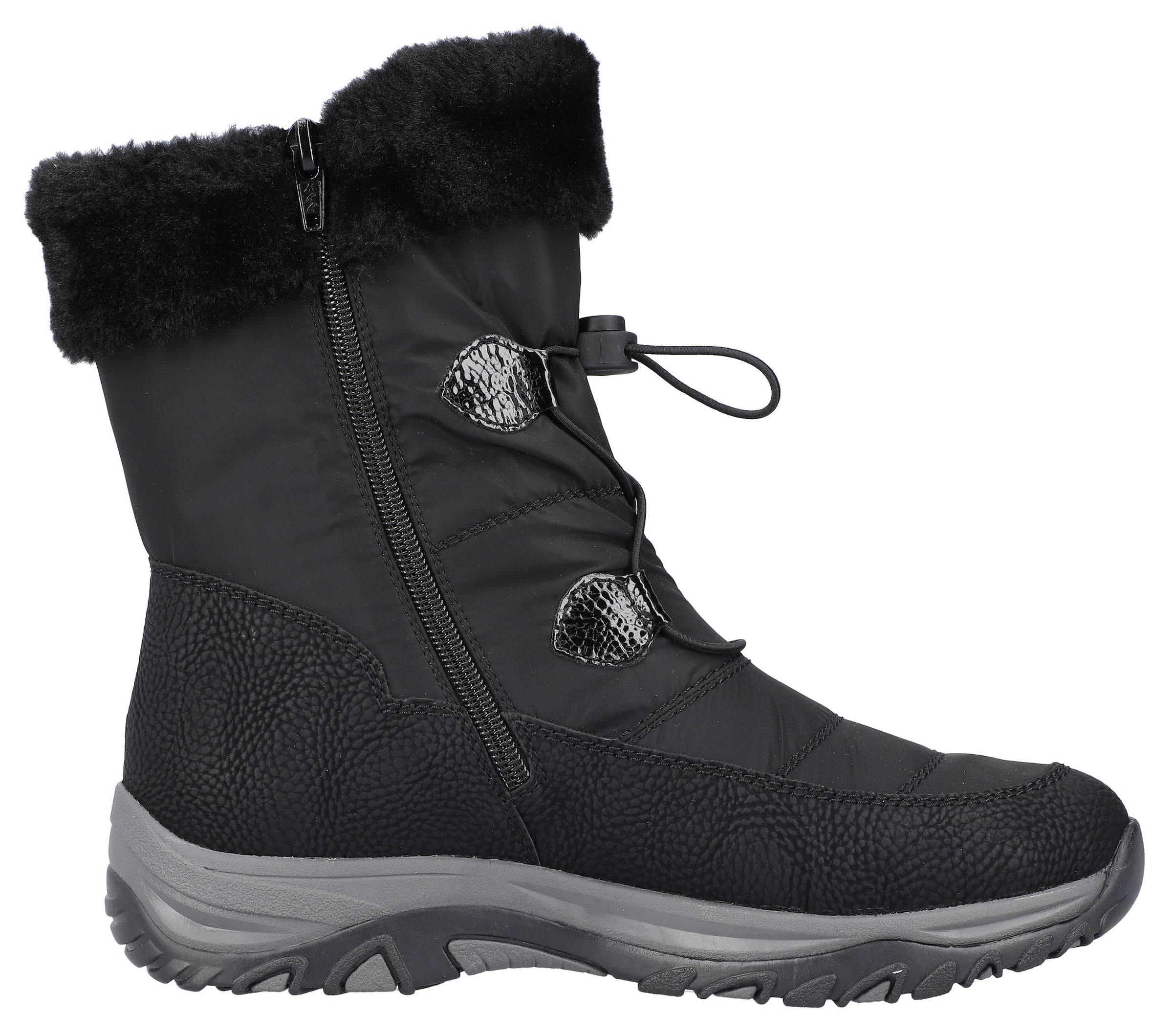 Rieker Winterboots, mit Fellimitat-Besatz am Schaftrand