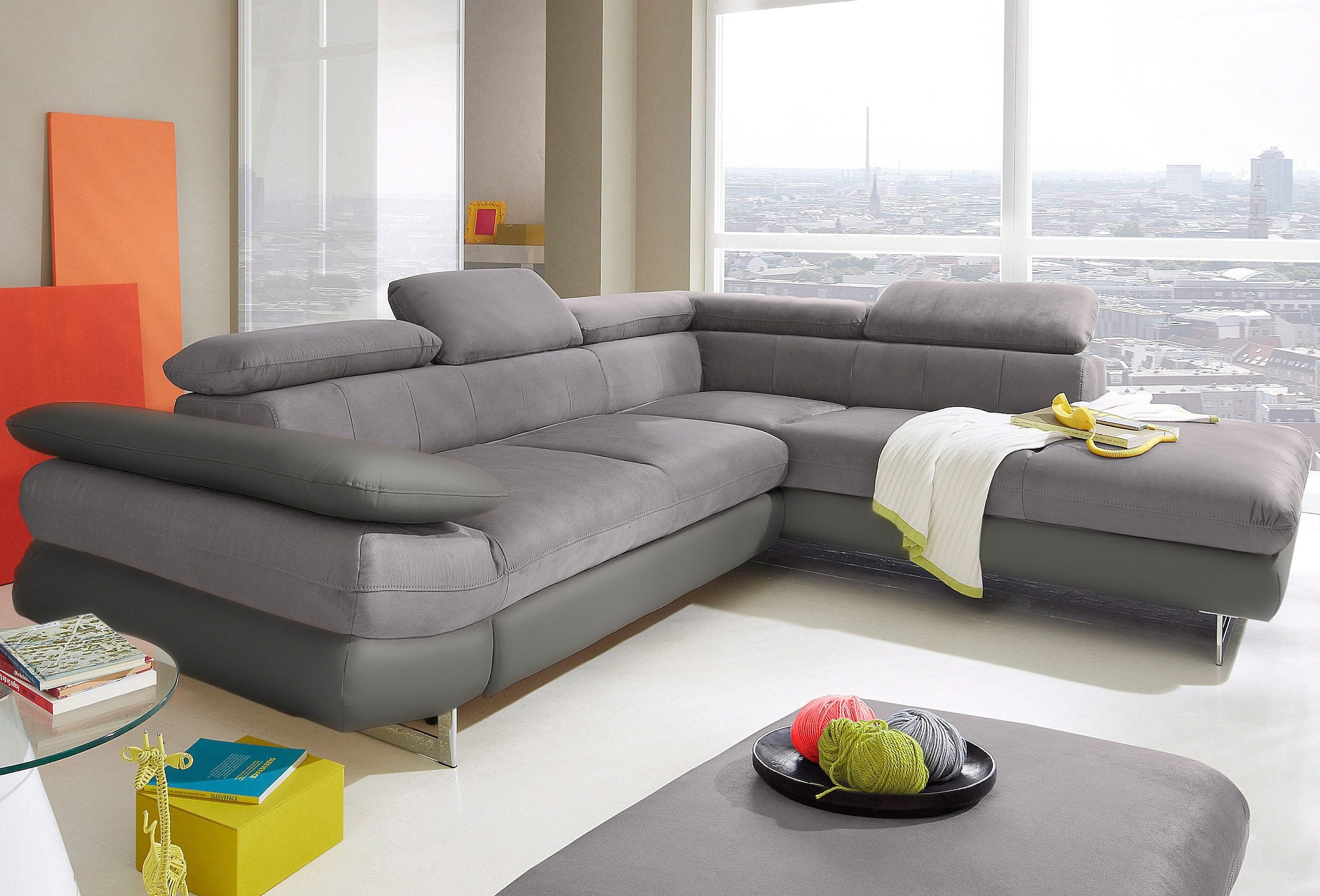 Image of COTTA Ecksofa "Solution L-Form" mit Arm- & Kopfteilverstellung, wahlweise mit Bettfunktion
