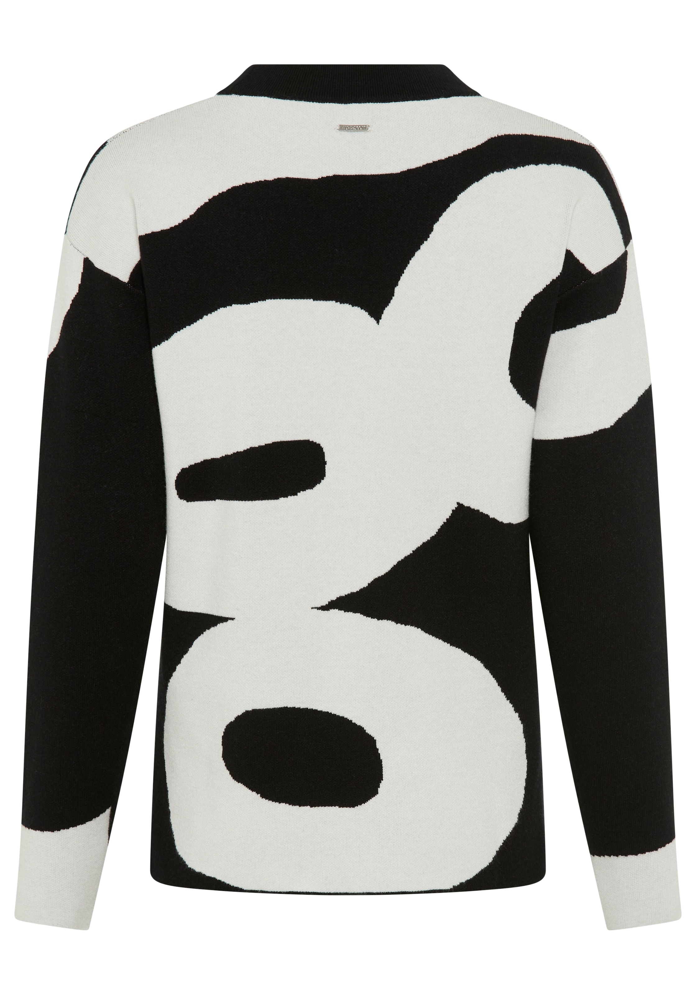 Laura Scott Pull jacquard kuscheliger Winterstrick mit Muster und Bindebändern - NEUE KOLLEKTION