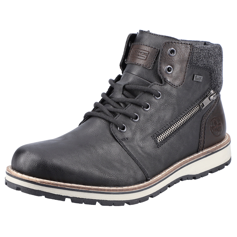Rieker , Winterboots mit wasserabweisender TEX-Membran , schwarz , 40 , Mit seitlichem Zierreissverschluss aussen
