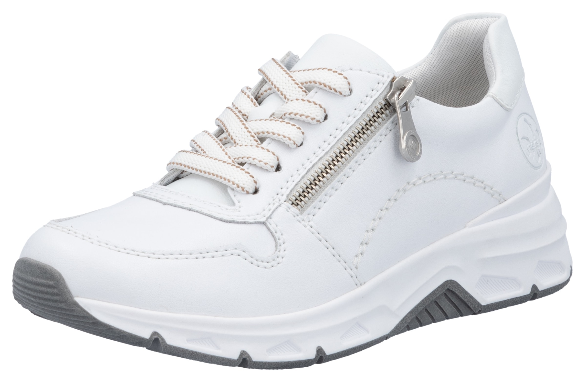 Rieker Sneaker, mit seitlichem Reissverschluss, Freizeitschuh, Halbschuh, Schnürschuh